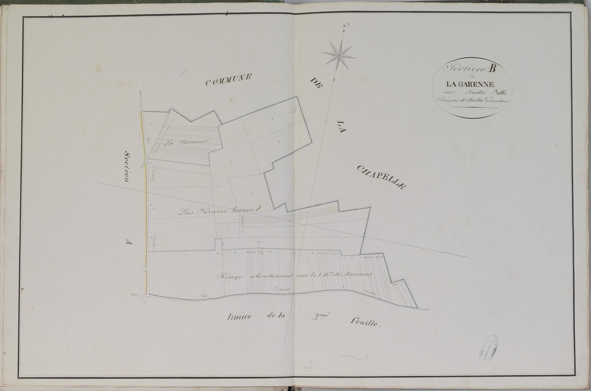 Section B, la Garenne, feuille 1.