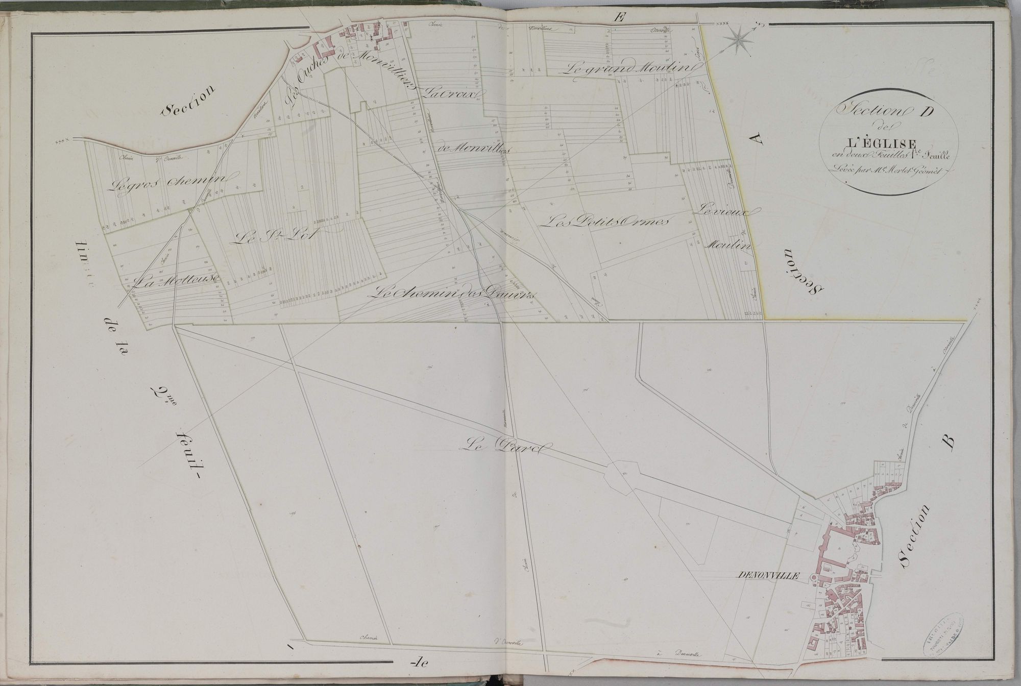 Section D, l'Eglise, feuille 1.