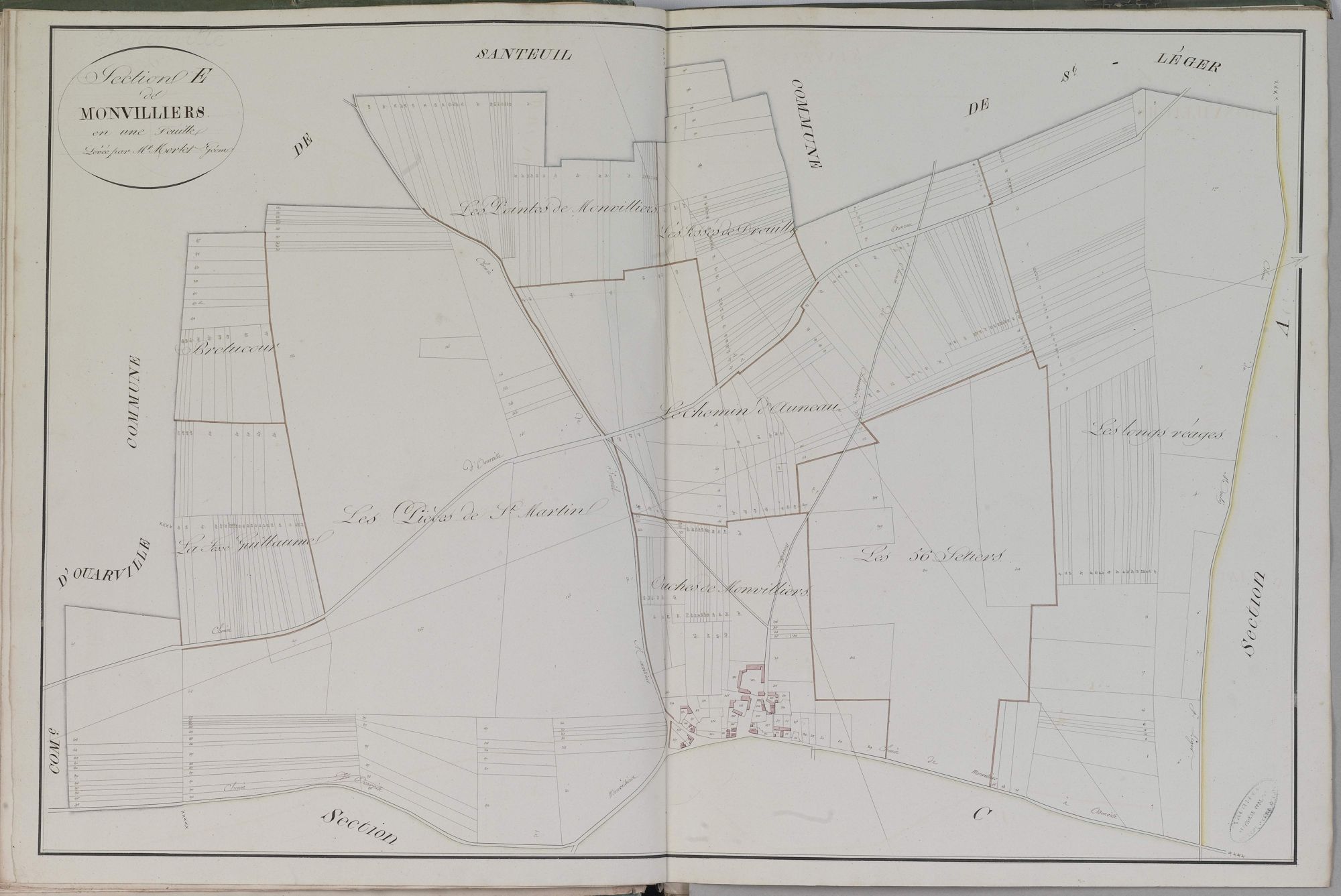 Section E, Monvilliers, en une feuille.