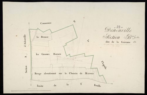 Section B, la Garenne, feuille 1.