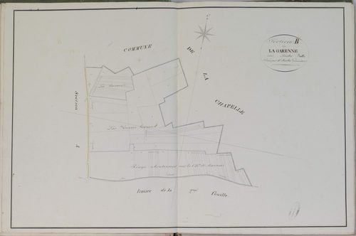 Section B, la Garenne, feuille 1.