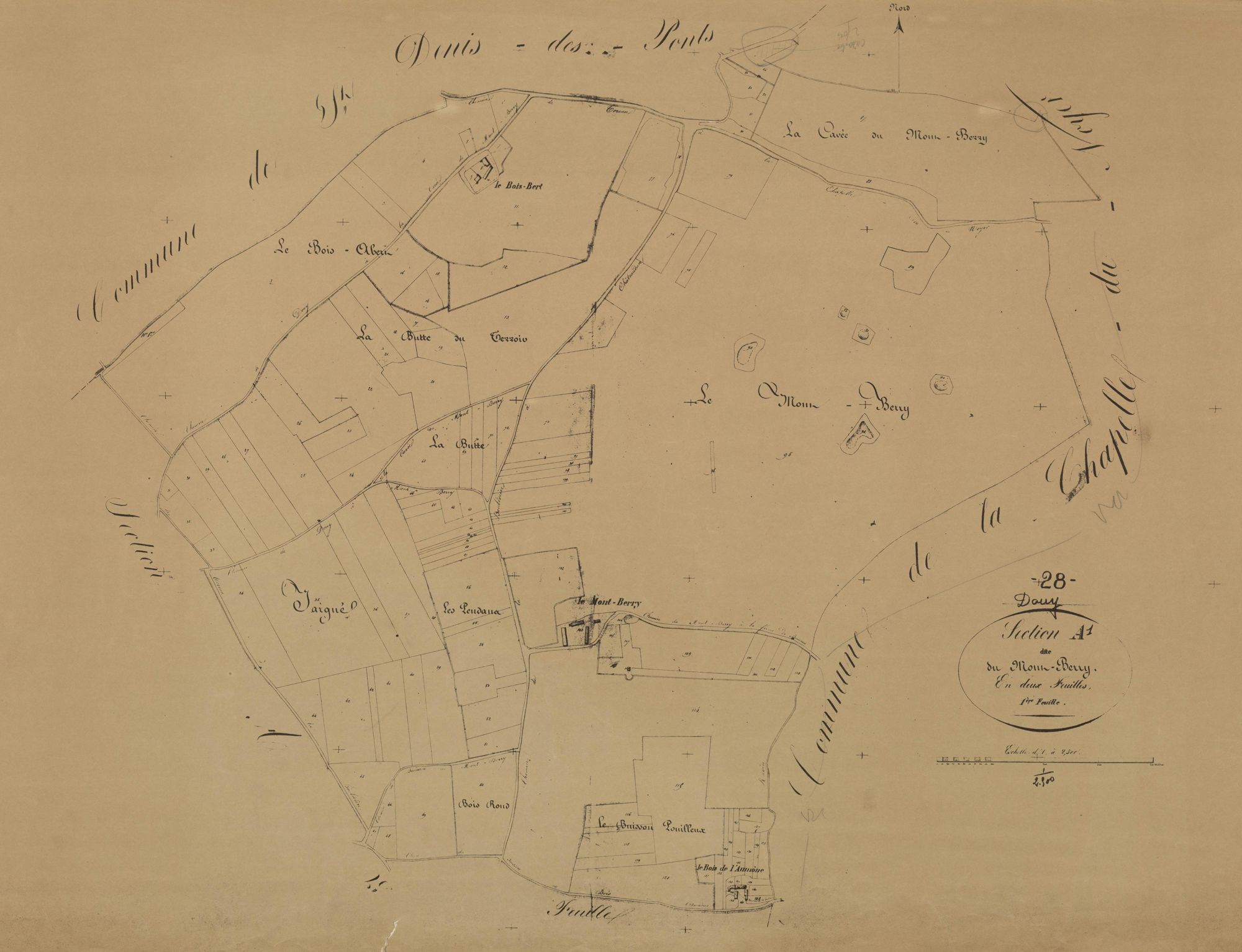 Section A, Mont-Berry, feuille 1.