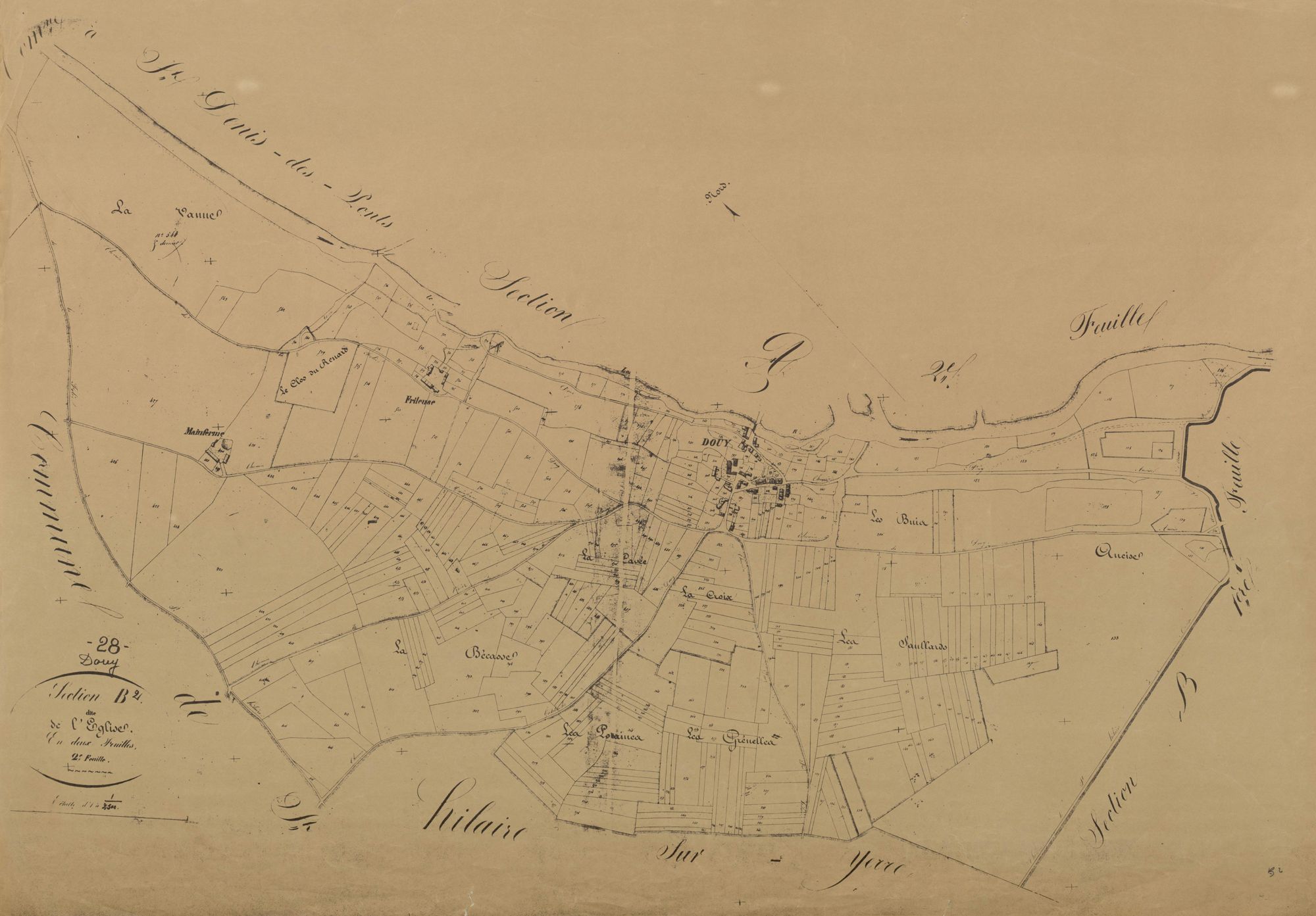 Section B, l'Eglise, feuille 2.
