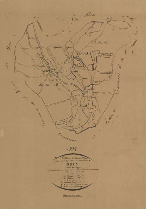 Tableau d'assemblage du plan parcellaire.