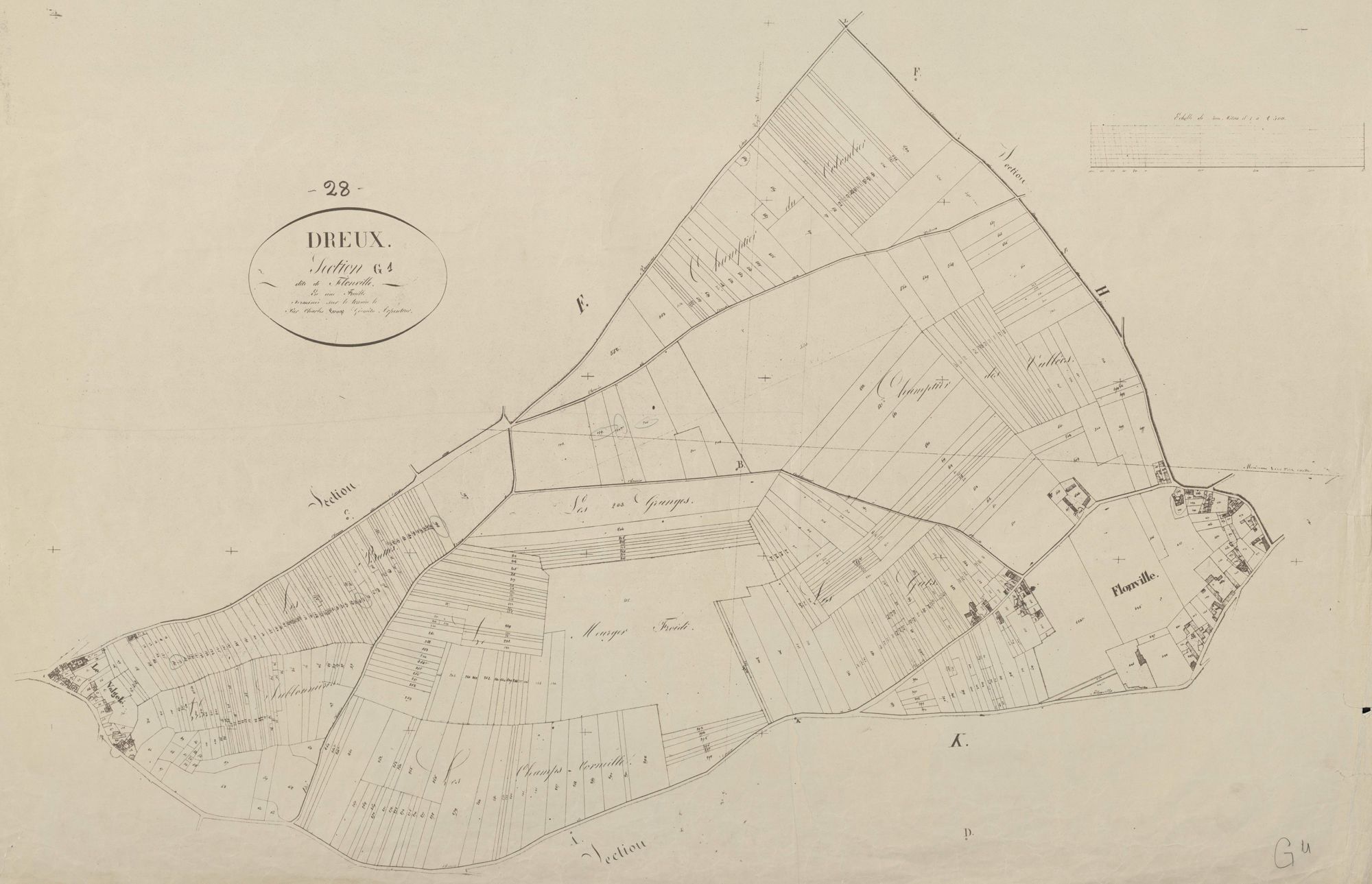 Section G, Flonville, en une feuille.