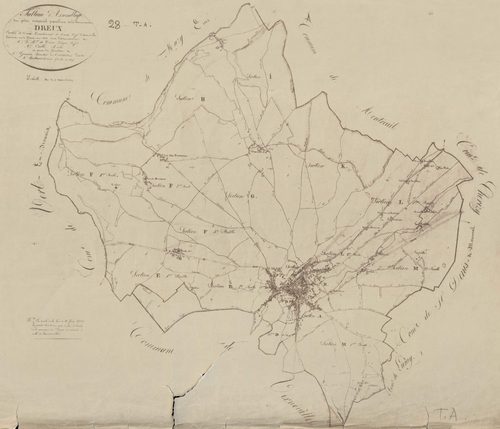 Tableau d'assemblage du plan parcellaire.