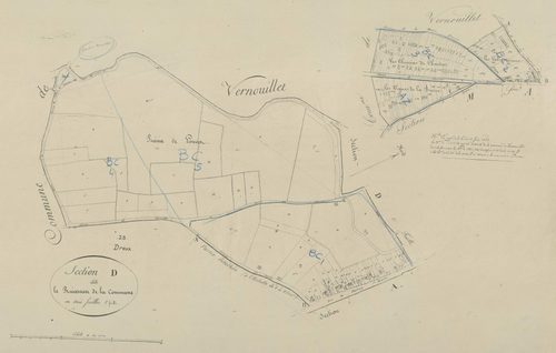 Section D, le Ruisseau de la Commune, feuille 1.