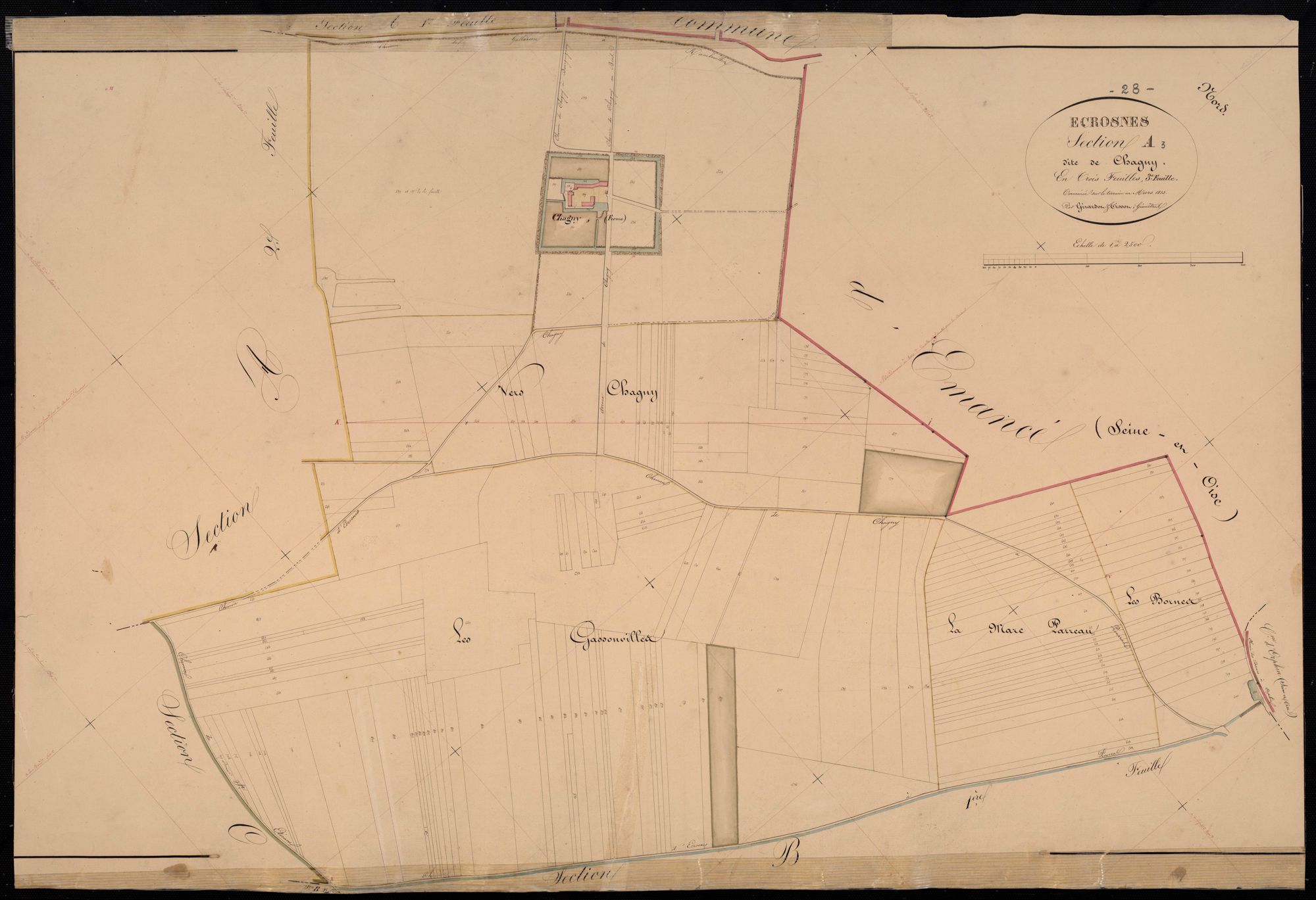 Section A, Chagny, feuille 3.