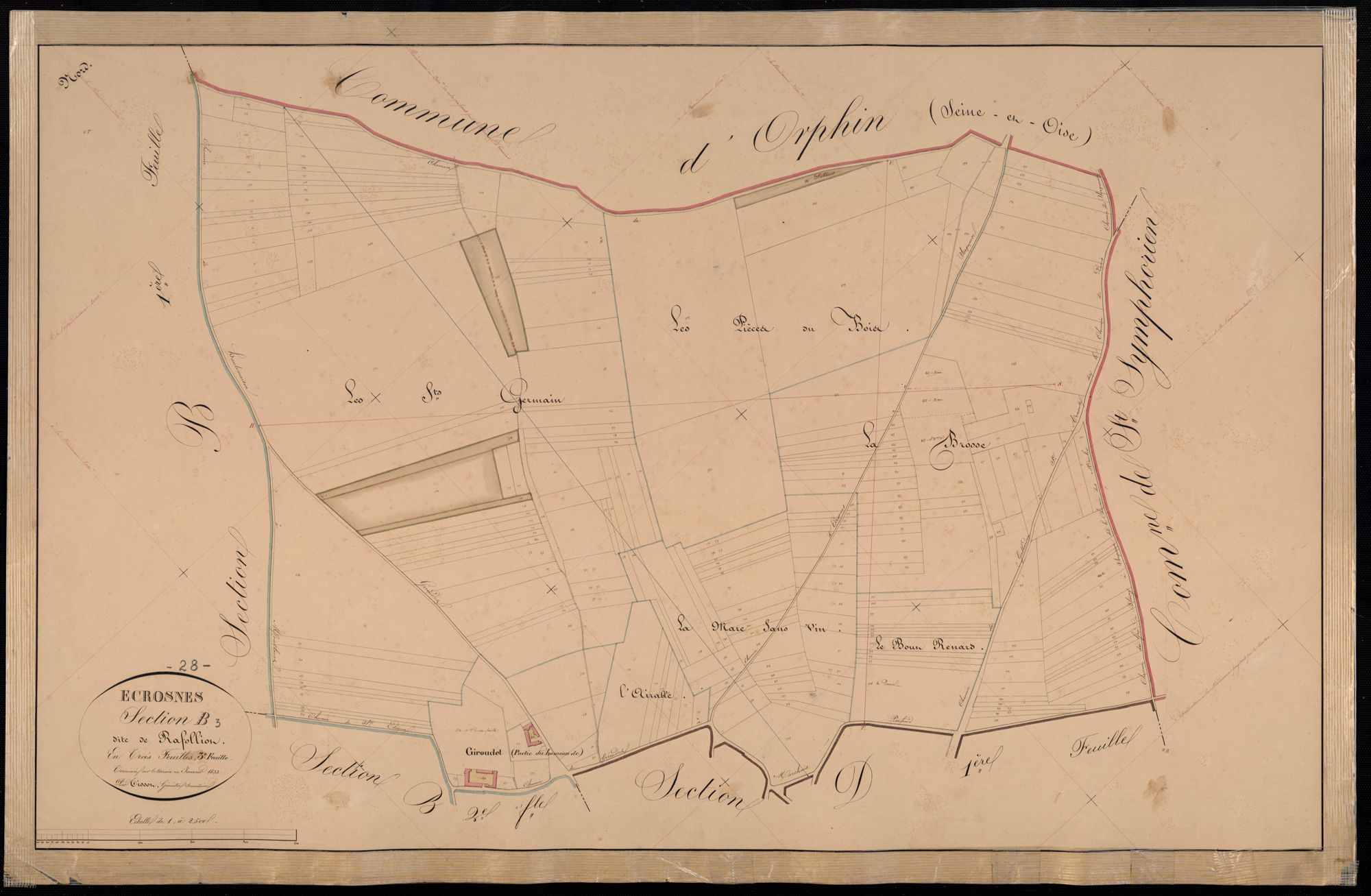 Section B, Rafolliot, feuille 3.