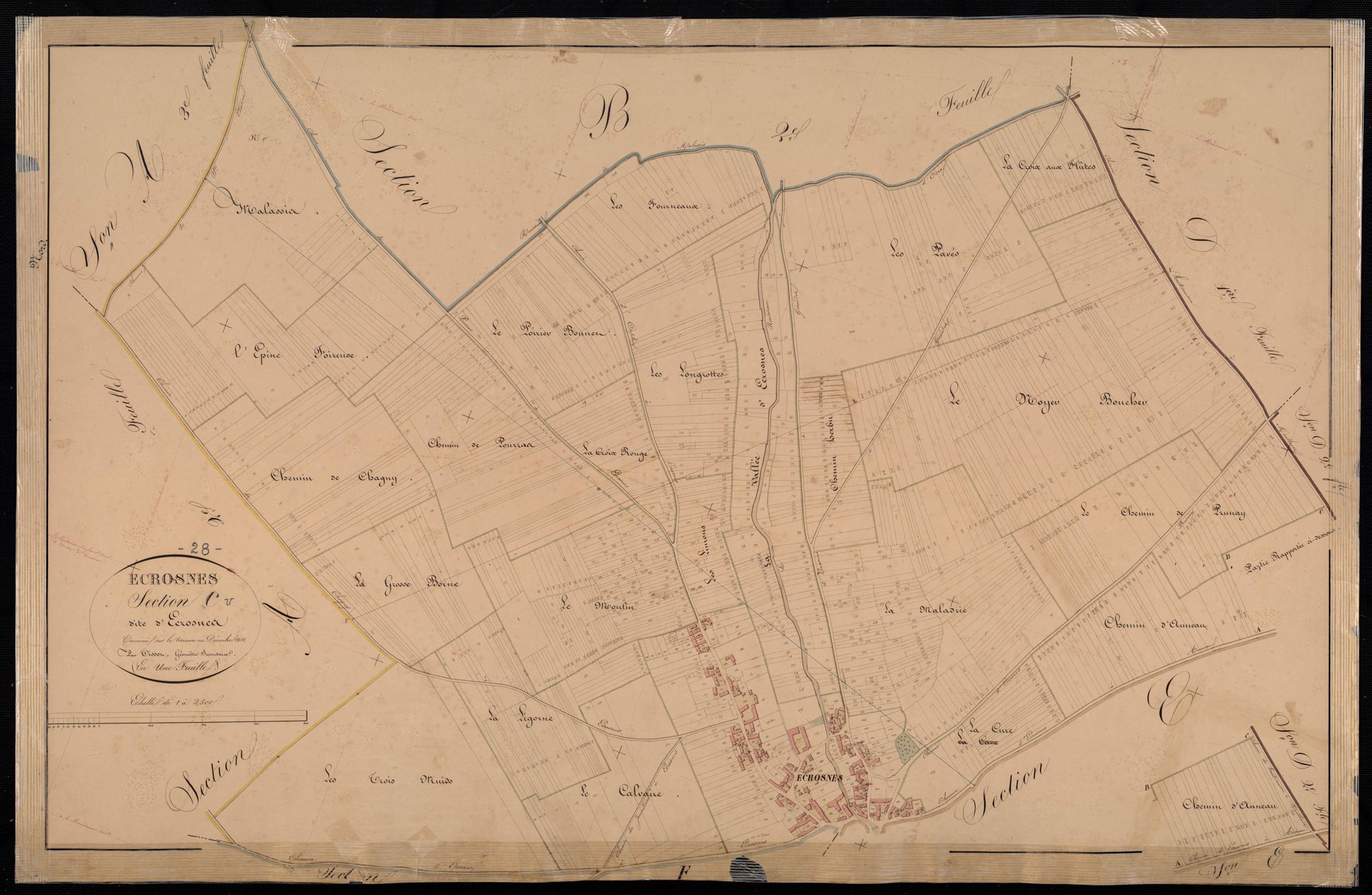 Section C, Ecrosnes, en une feuille.