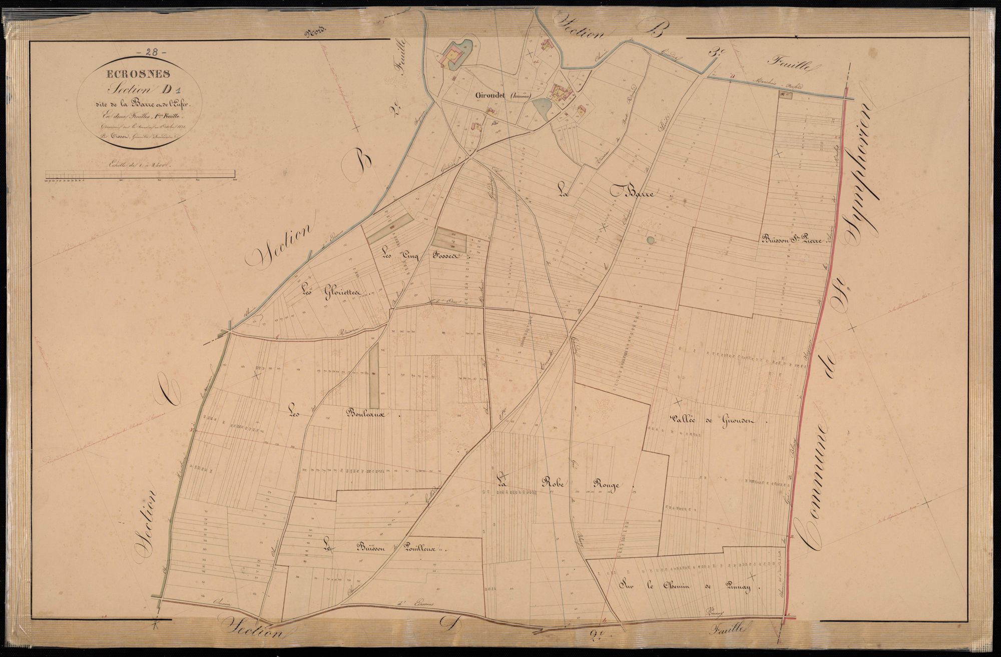 Section D, la Barre et l'Enfer, feuille 1.