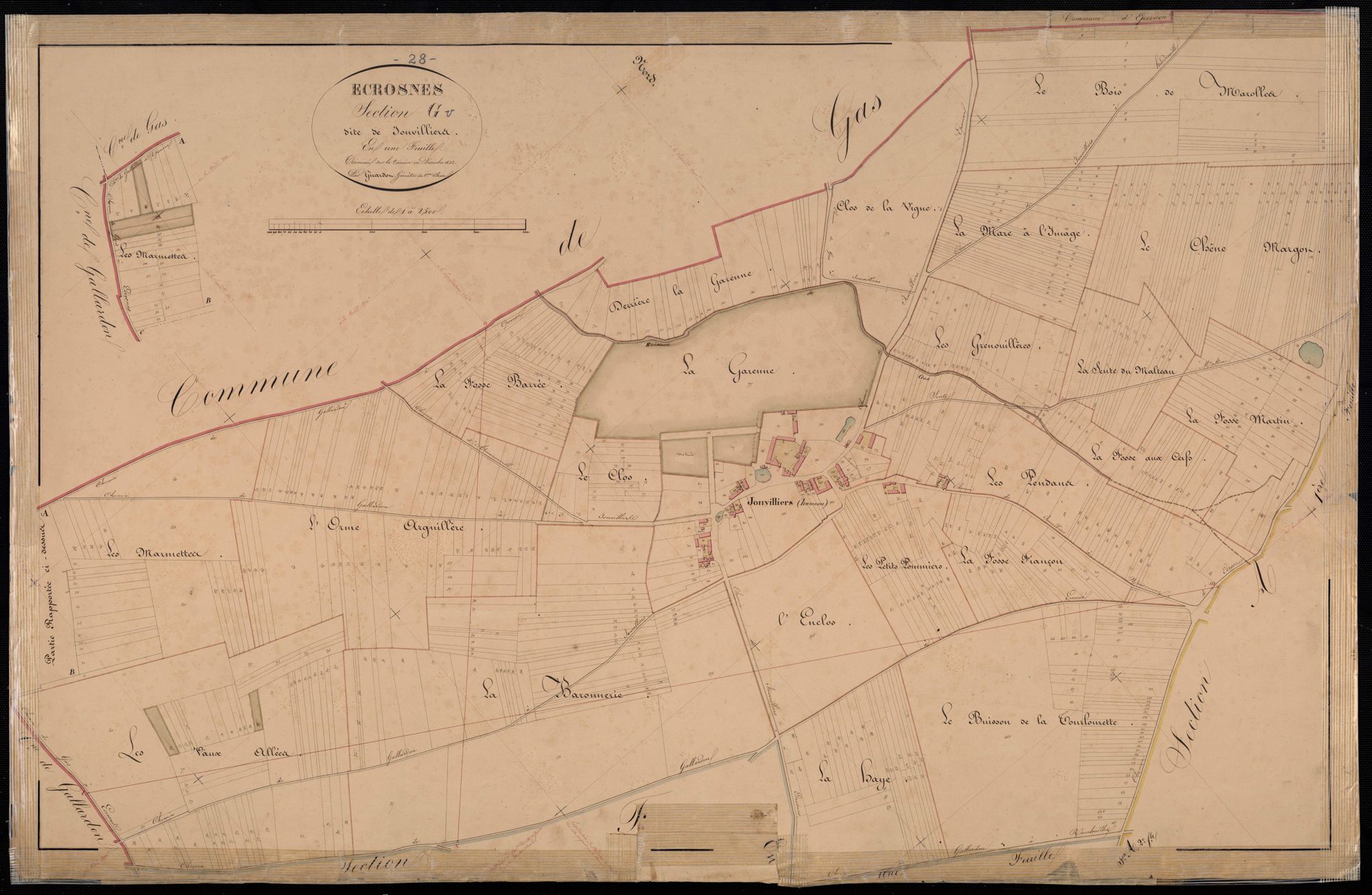 Section G, Jonvilliers, en une feuille.