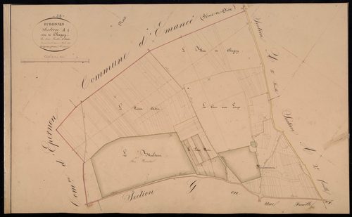 Section A, Chagny, feuille 1 / Terminée par Monsieur Tissot, Géomètre.