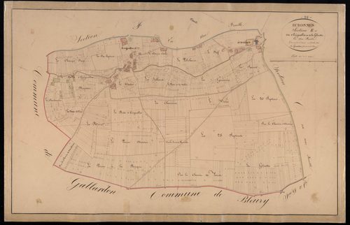 Section E, Ecrignolles et la Gilnette, en une feuille.