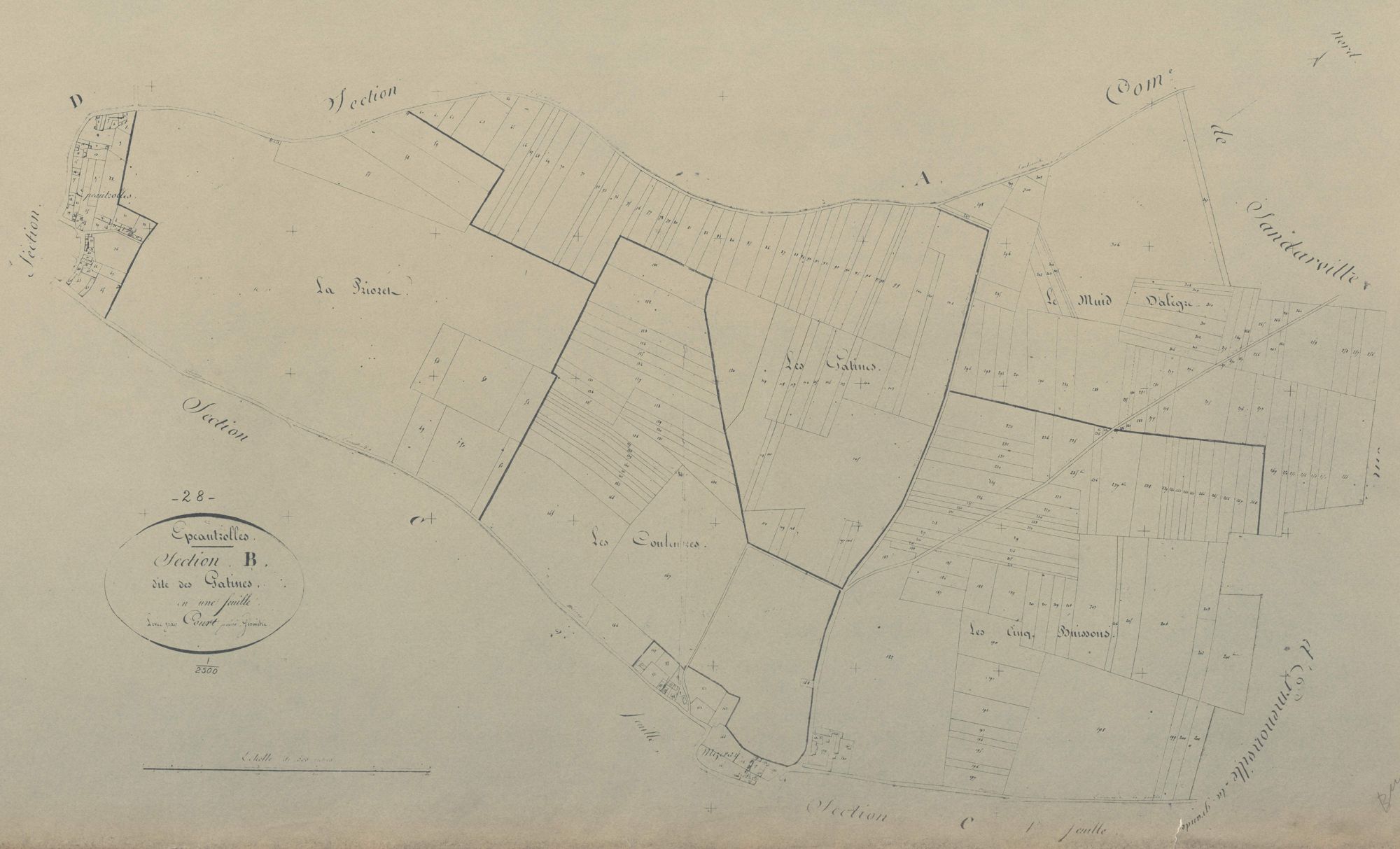 Section B, les Gâtines, en une feuille.