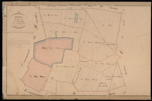 Section C, Houdreville, feuille 1 / Terminée sur le terrain par Monsieur Tissot, Géomètre secondaire.