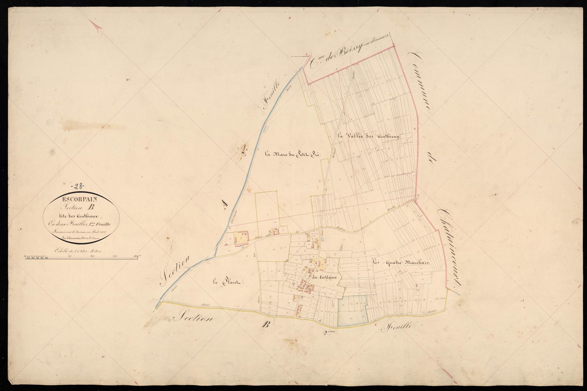 Section B, les Authieux, feuille 1.