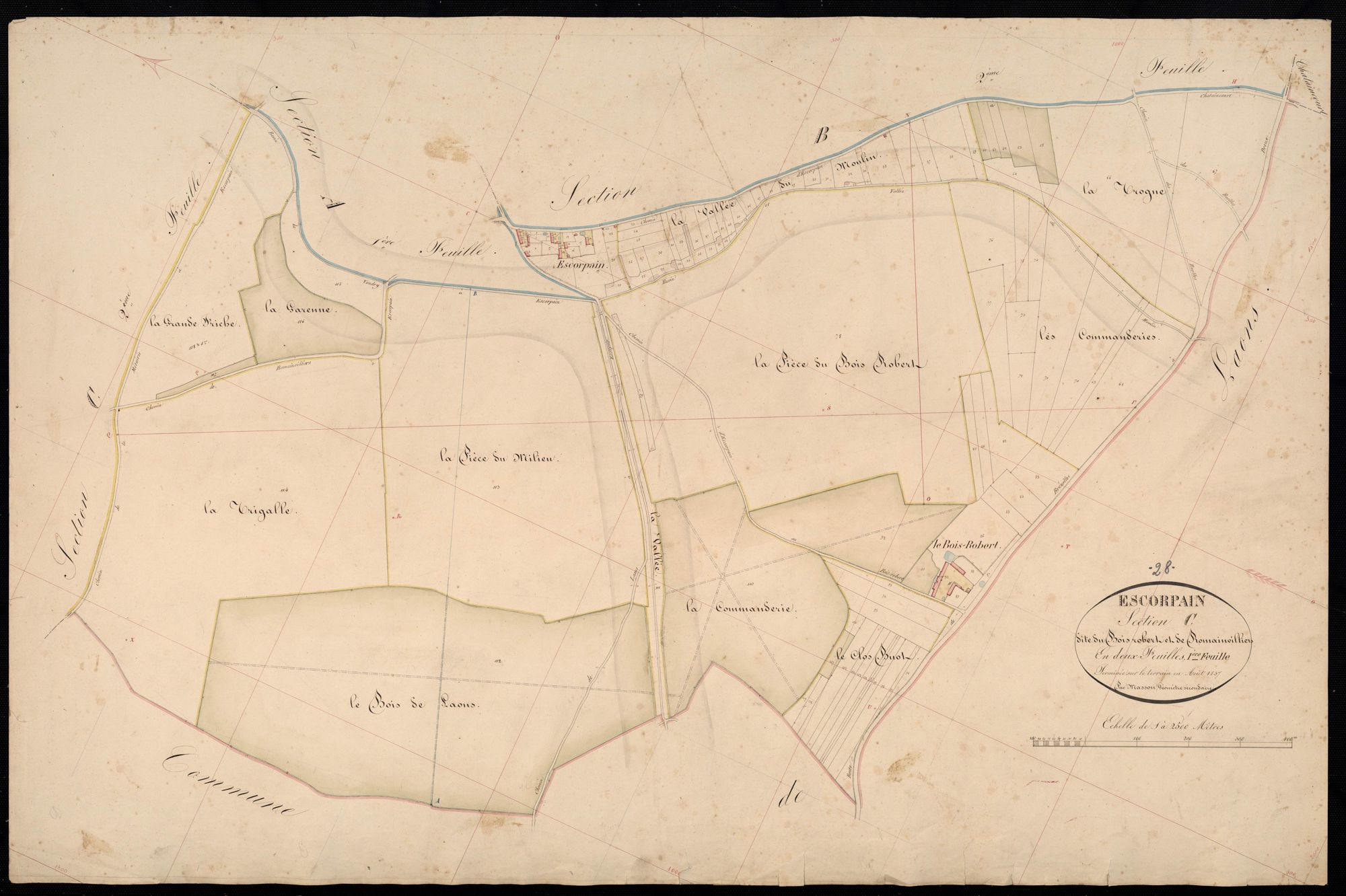 Section C, le Bois Robert et Romainvilliers, feuille 1.