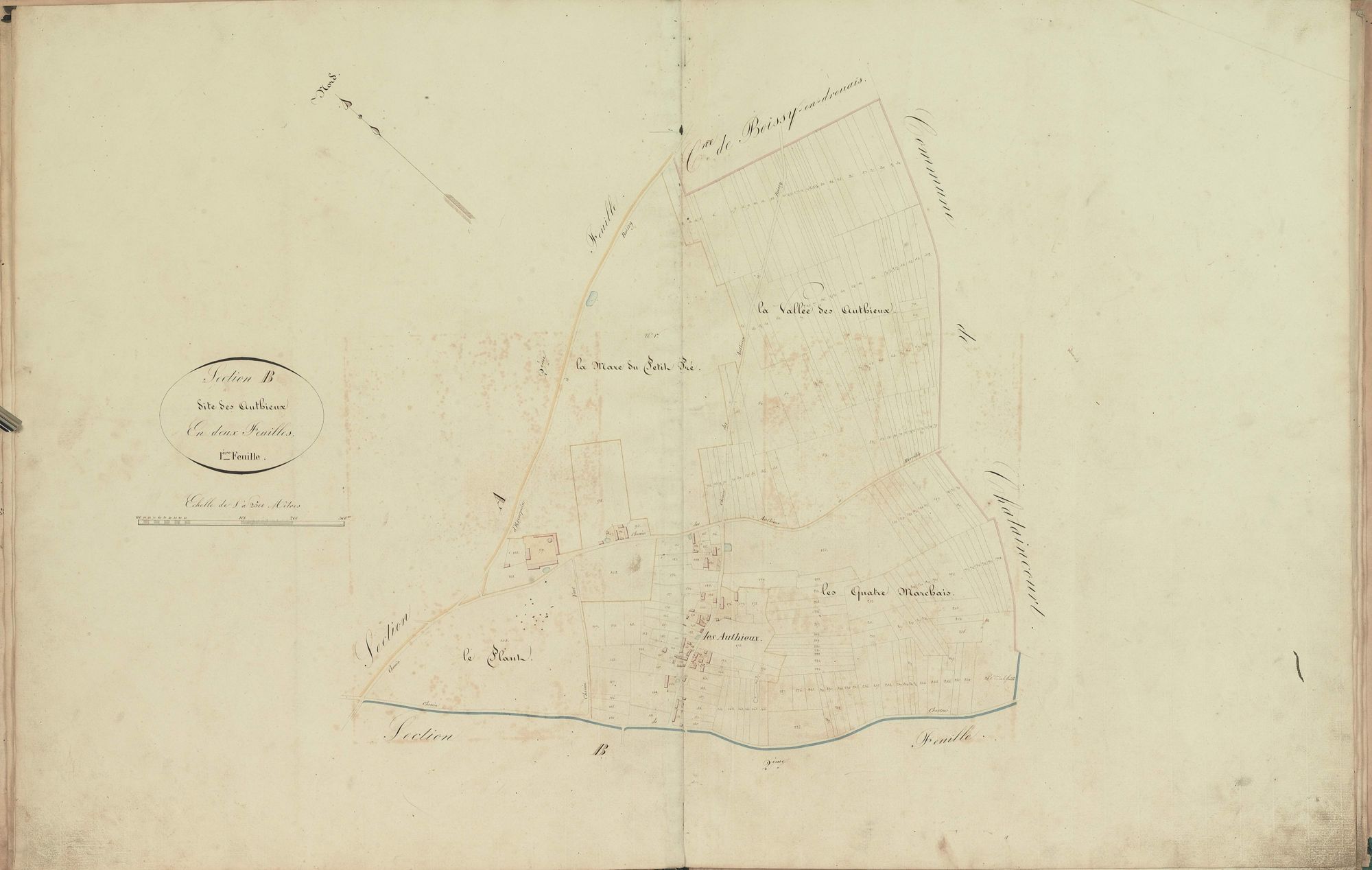 Section B, les Authieux, feuille 1.