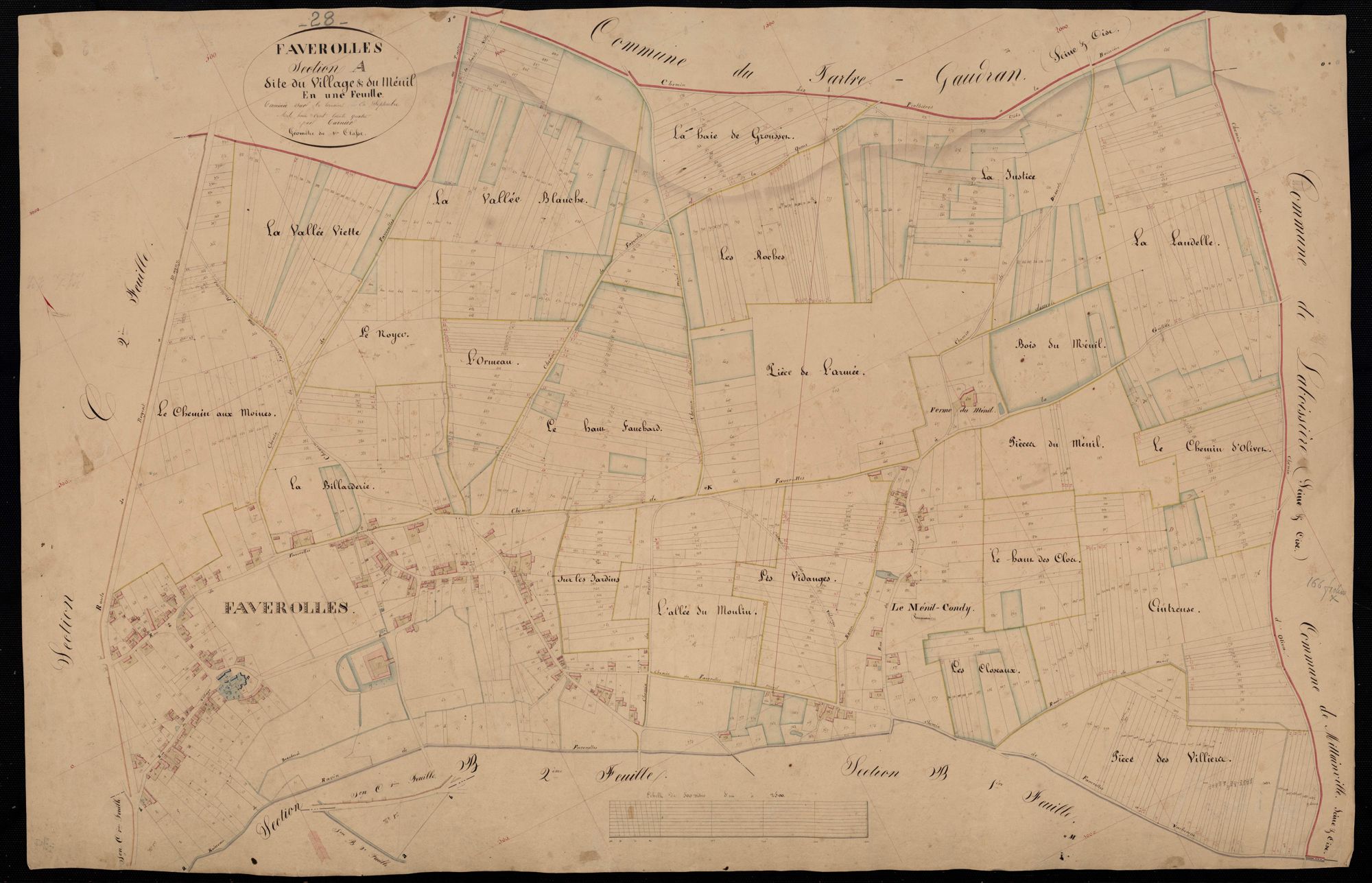 Section A, le Village et le Mesnil, en une feuille.