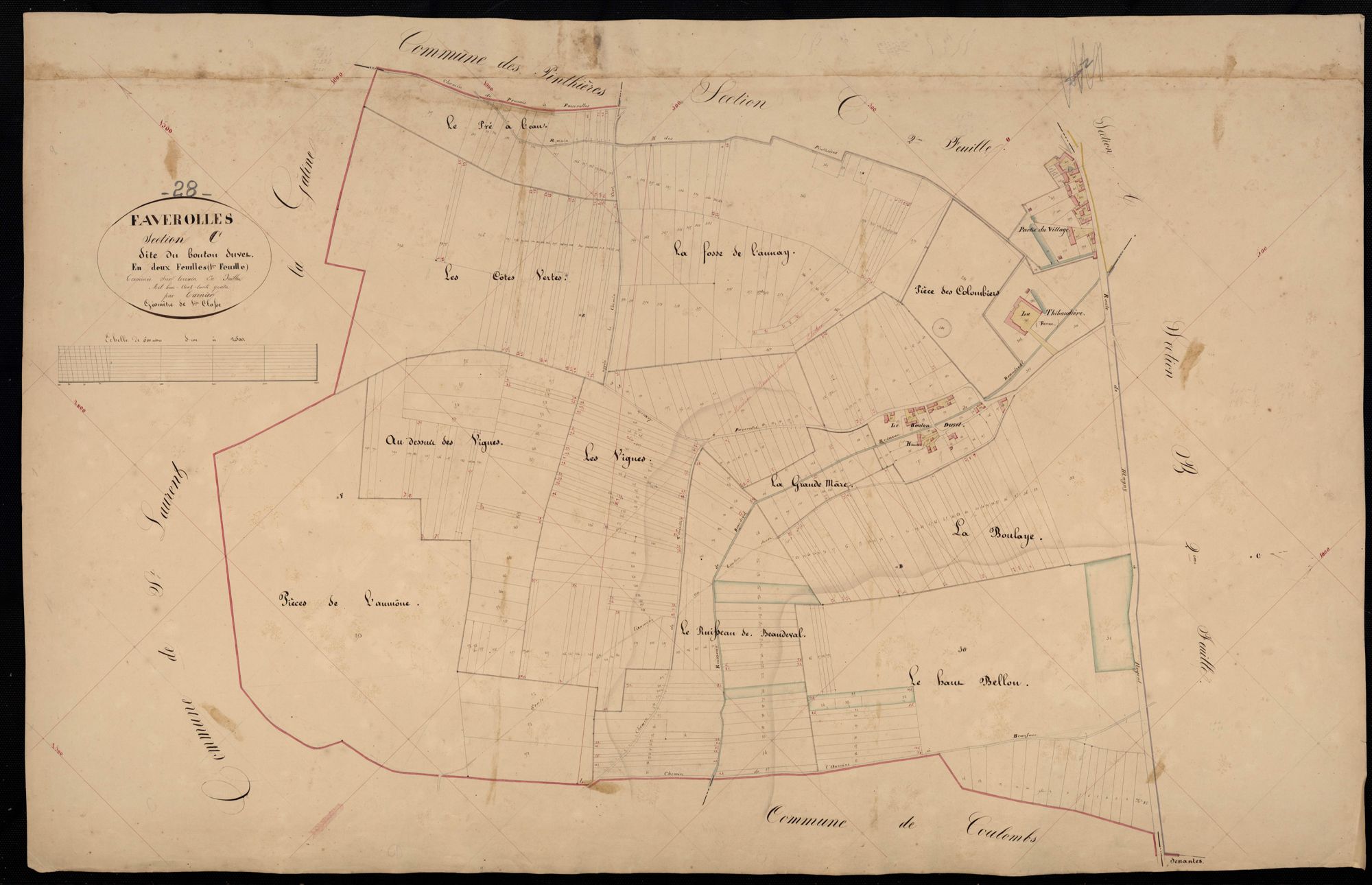 Section C, le Bouton Duvet, feuille 1.