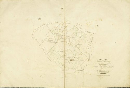 Tableau d'assemblage du plan cadastral parcellaire de la commune de Faverolles, Canton de Nogent-le-Roi, Arrondissement de Dreux / Terminé sur le terrain en 1834 (...) par M. Tarnier, géomètre de 1ère classe.