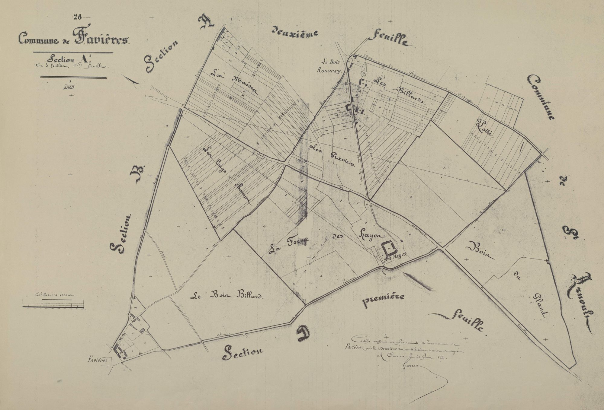 Section A, feuille 1.