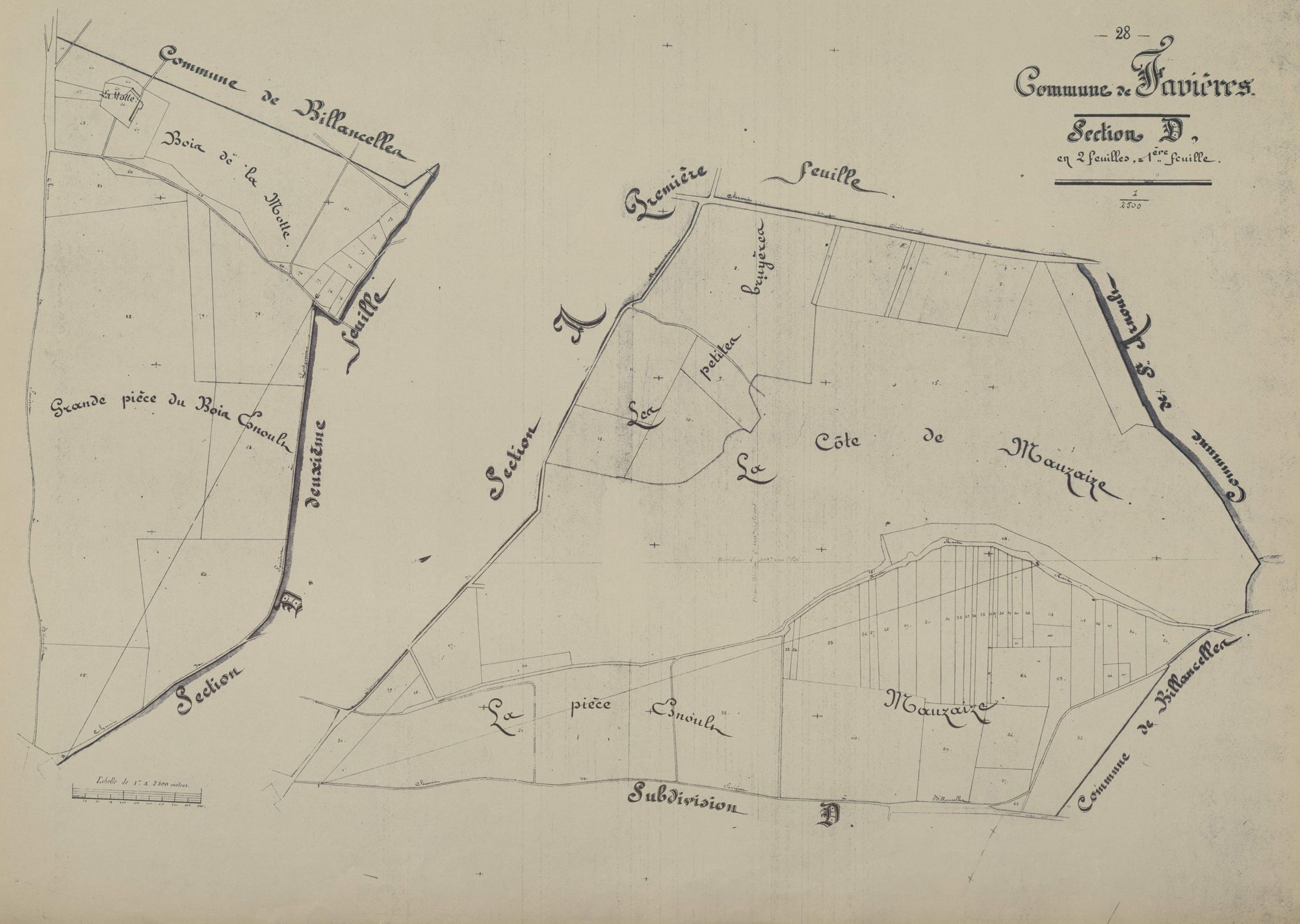 Section D, feuille 1.