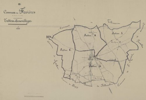 Tableau d'assemblage du plan parcellaire.