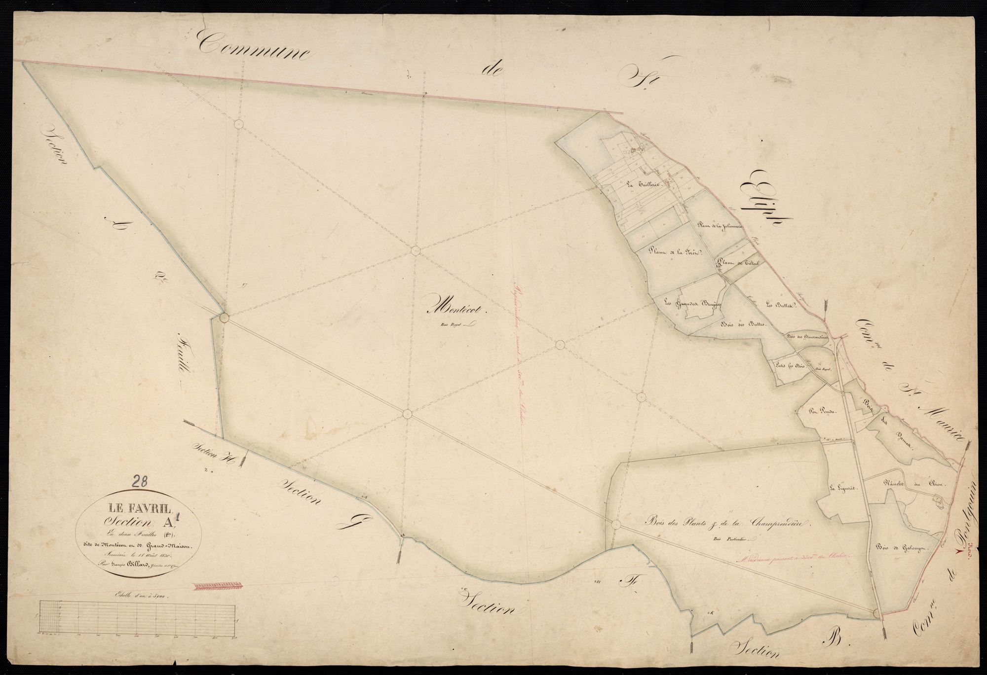 Section A, Montécot et Grand-Maison, feuille 1.