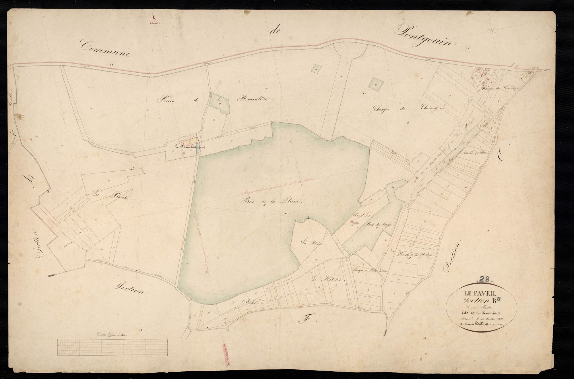 Section B, la Rousselière, en une feuille.