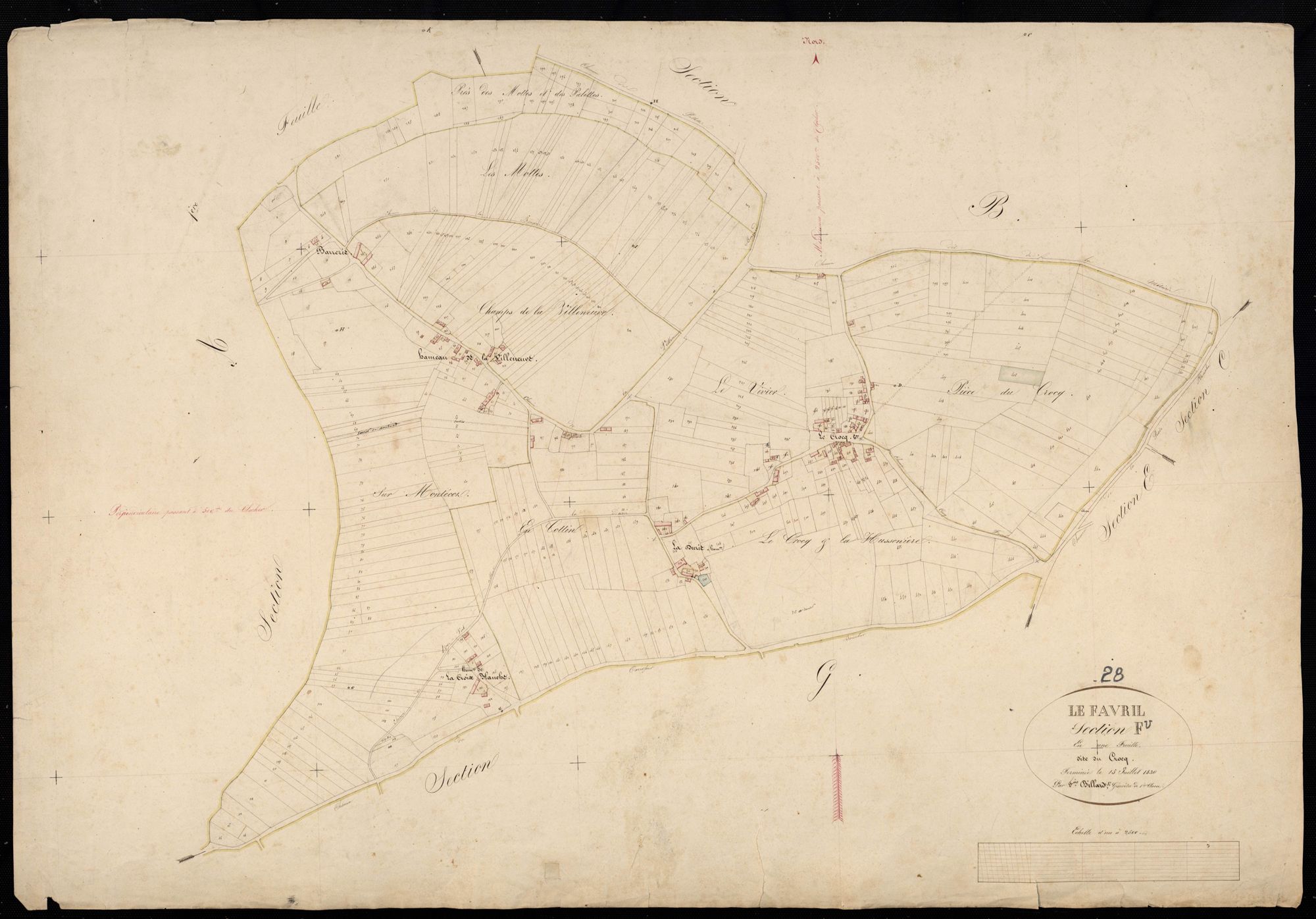 Section F, le Crocq, en une feuille.