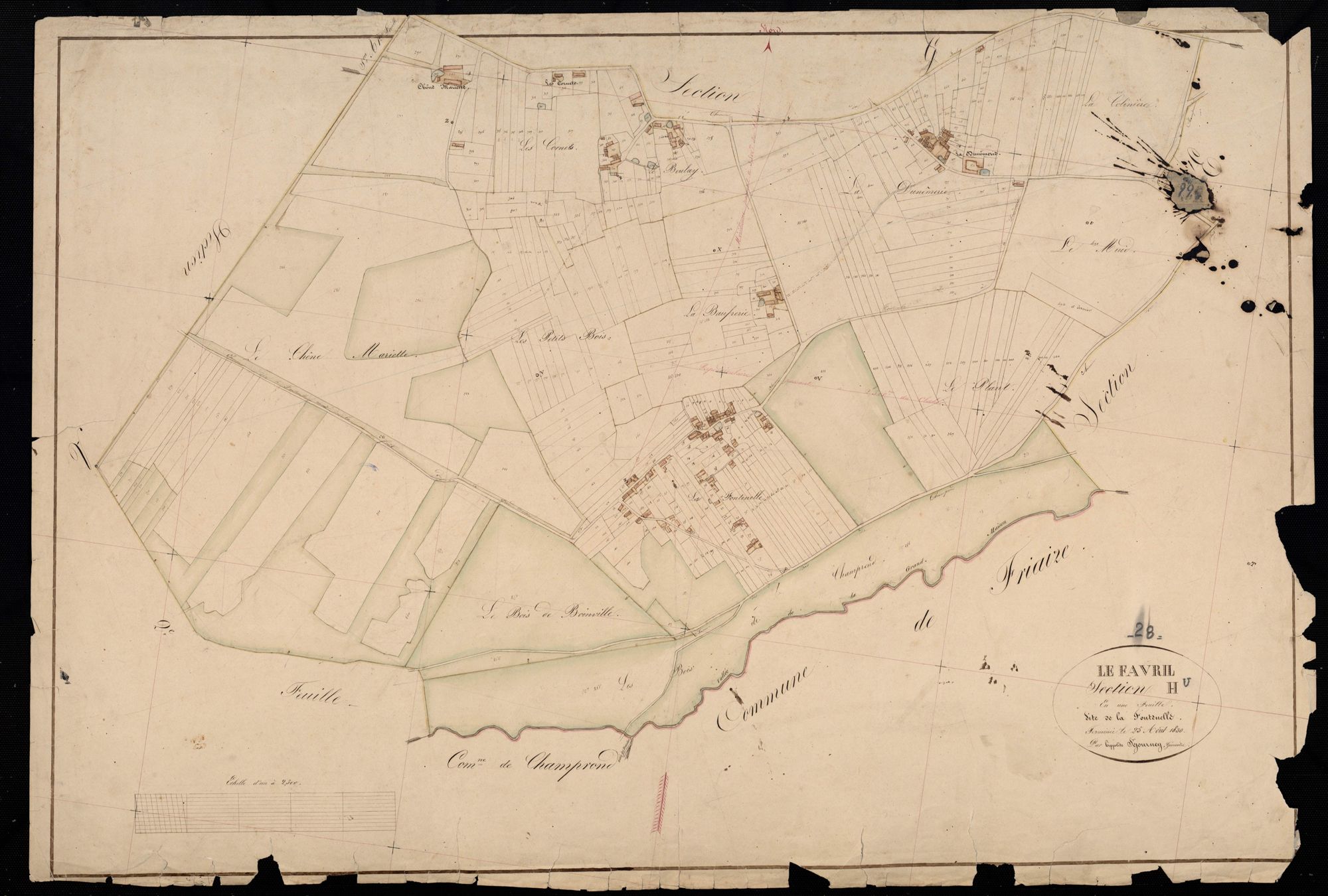 Section H, la Fontenelle, en une feuille.