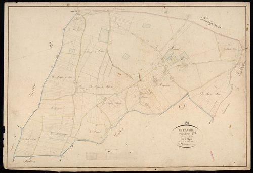 Section C, l'Eglise, en une feuille / Terminée par Monsieur Séjourney, Géomètre secondaire.