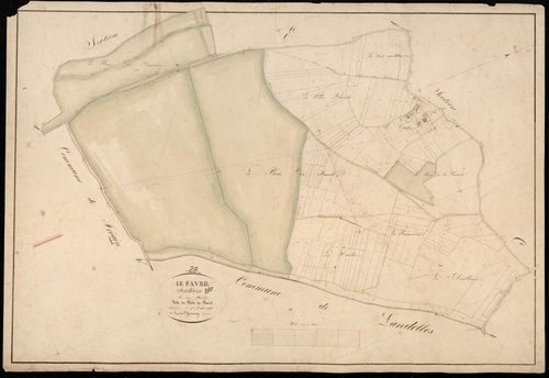 Section D, le Bois du Favril, en une feuille / Terminée par Monsieur Séjourney, Géomètre secondaire.