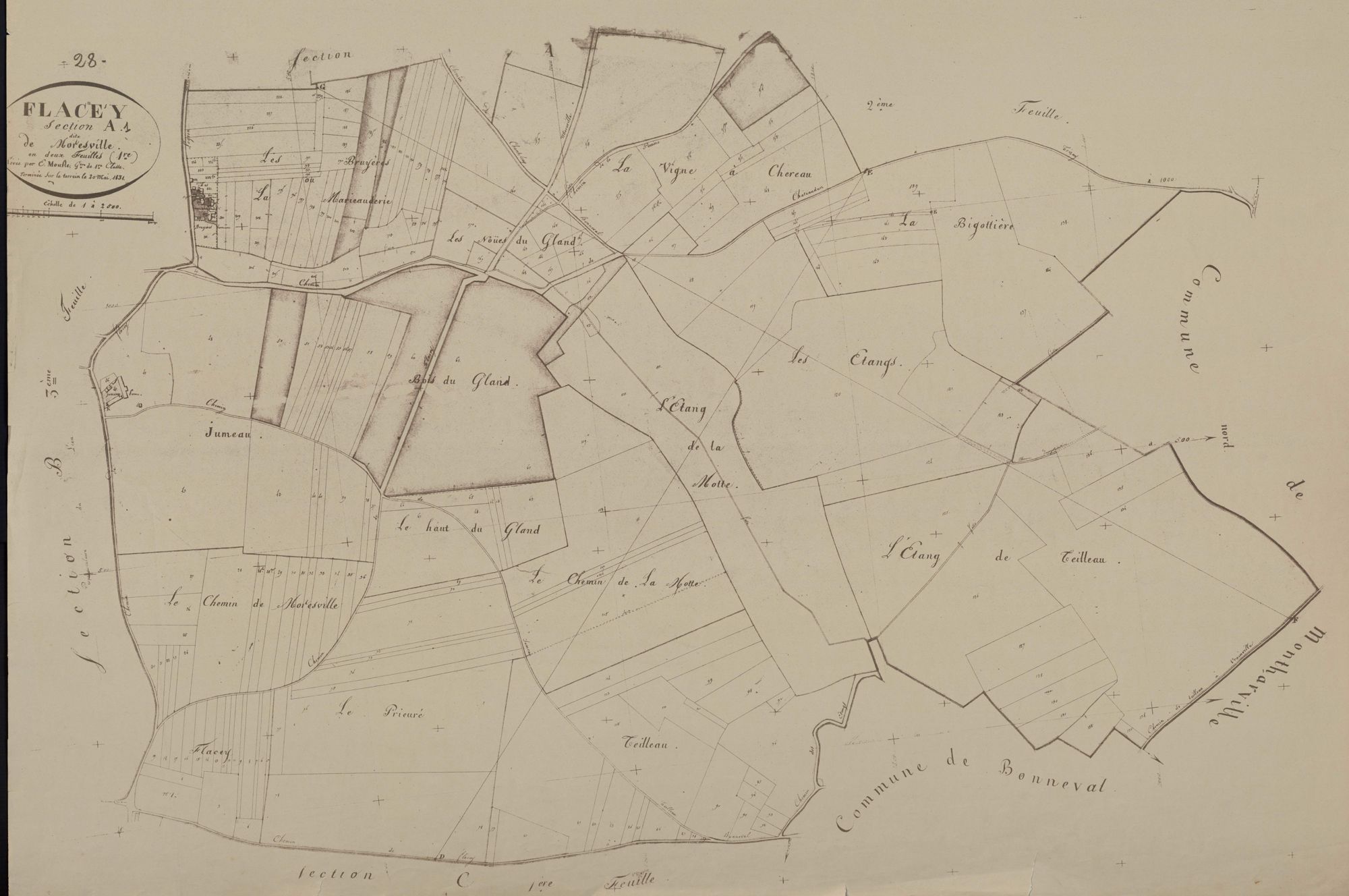 Section A, Moresville, feuille 1.