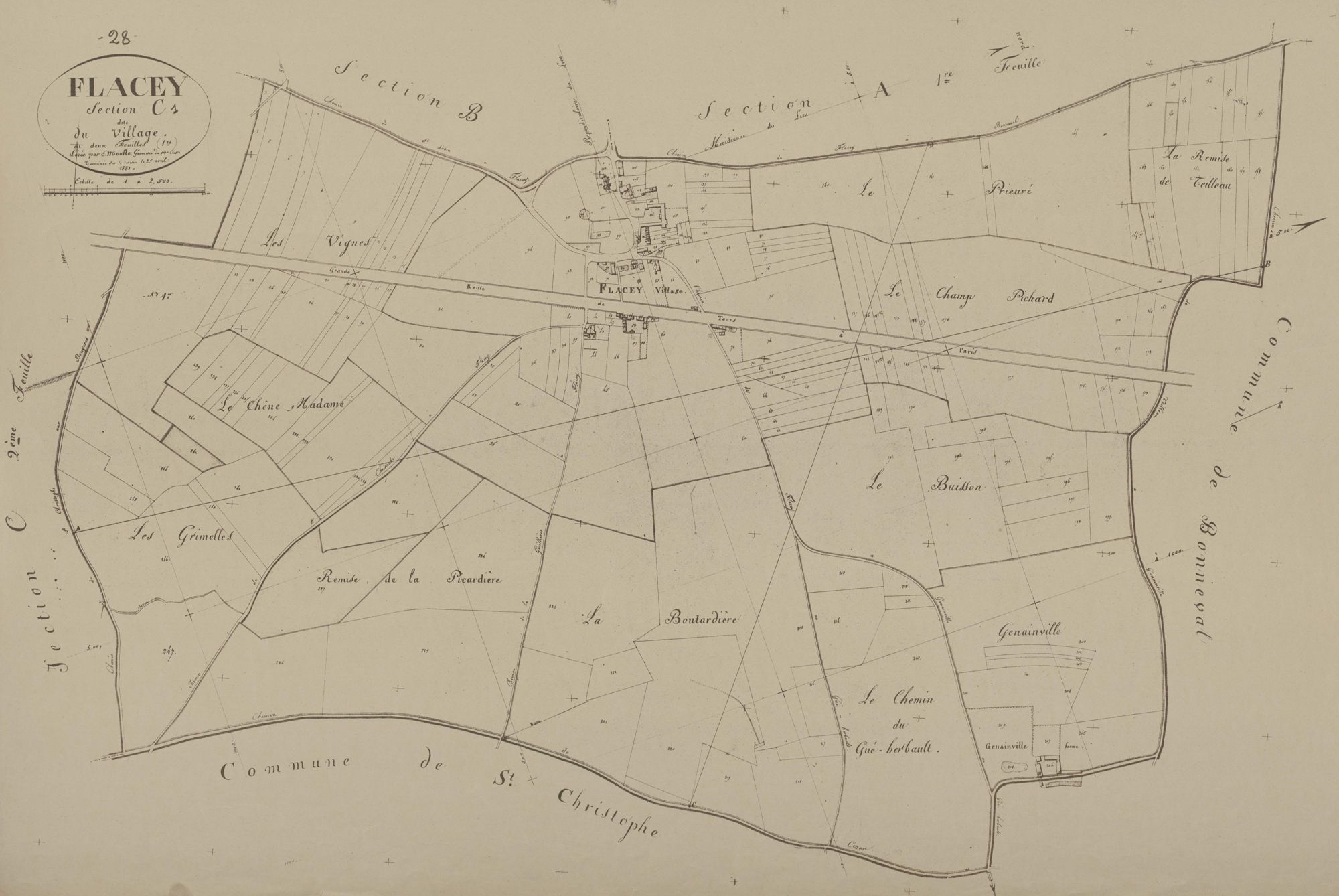 Section C, le Village, feuille 1.