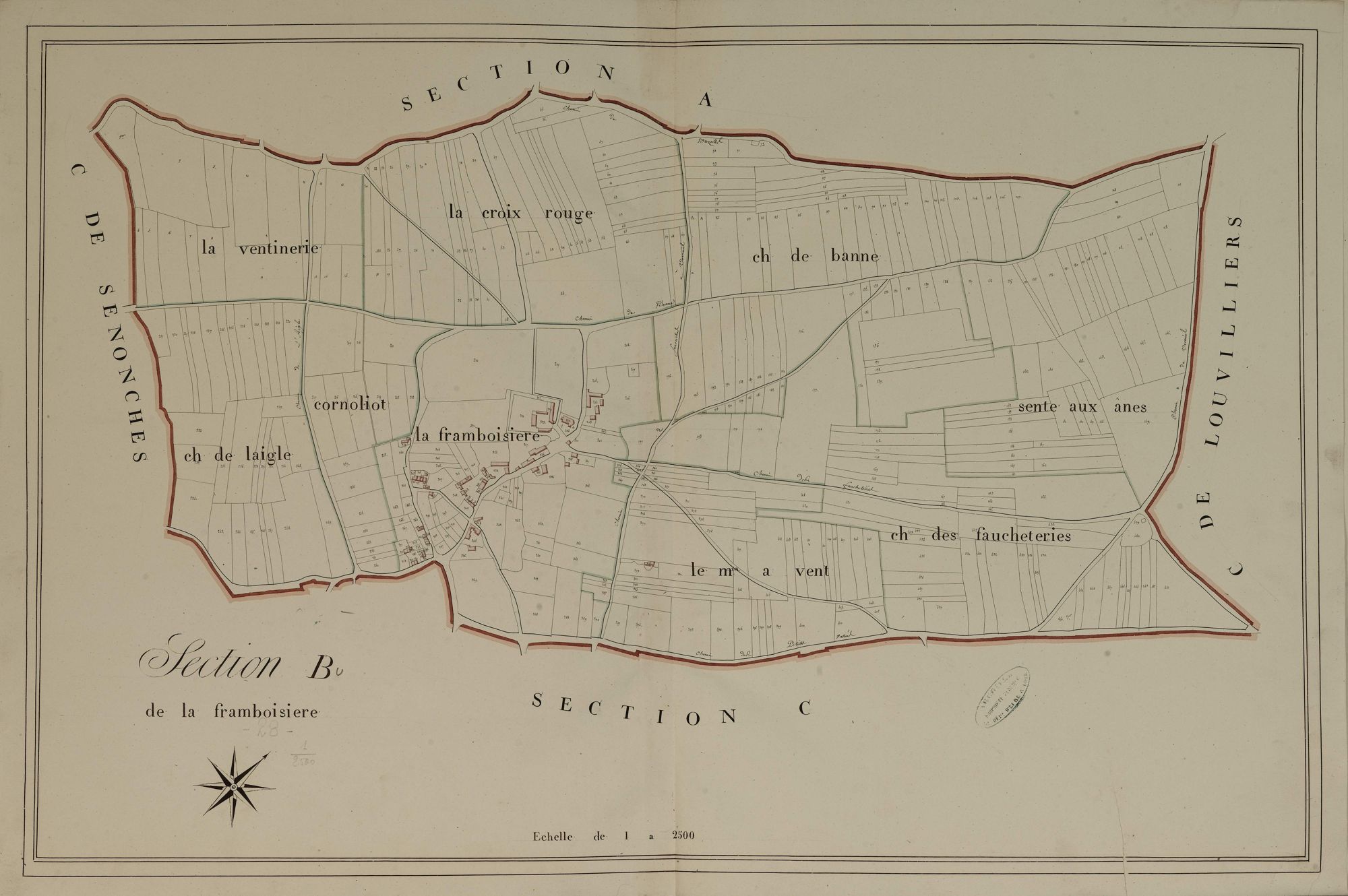 Section B, la Framboisière, en une feuille.