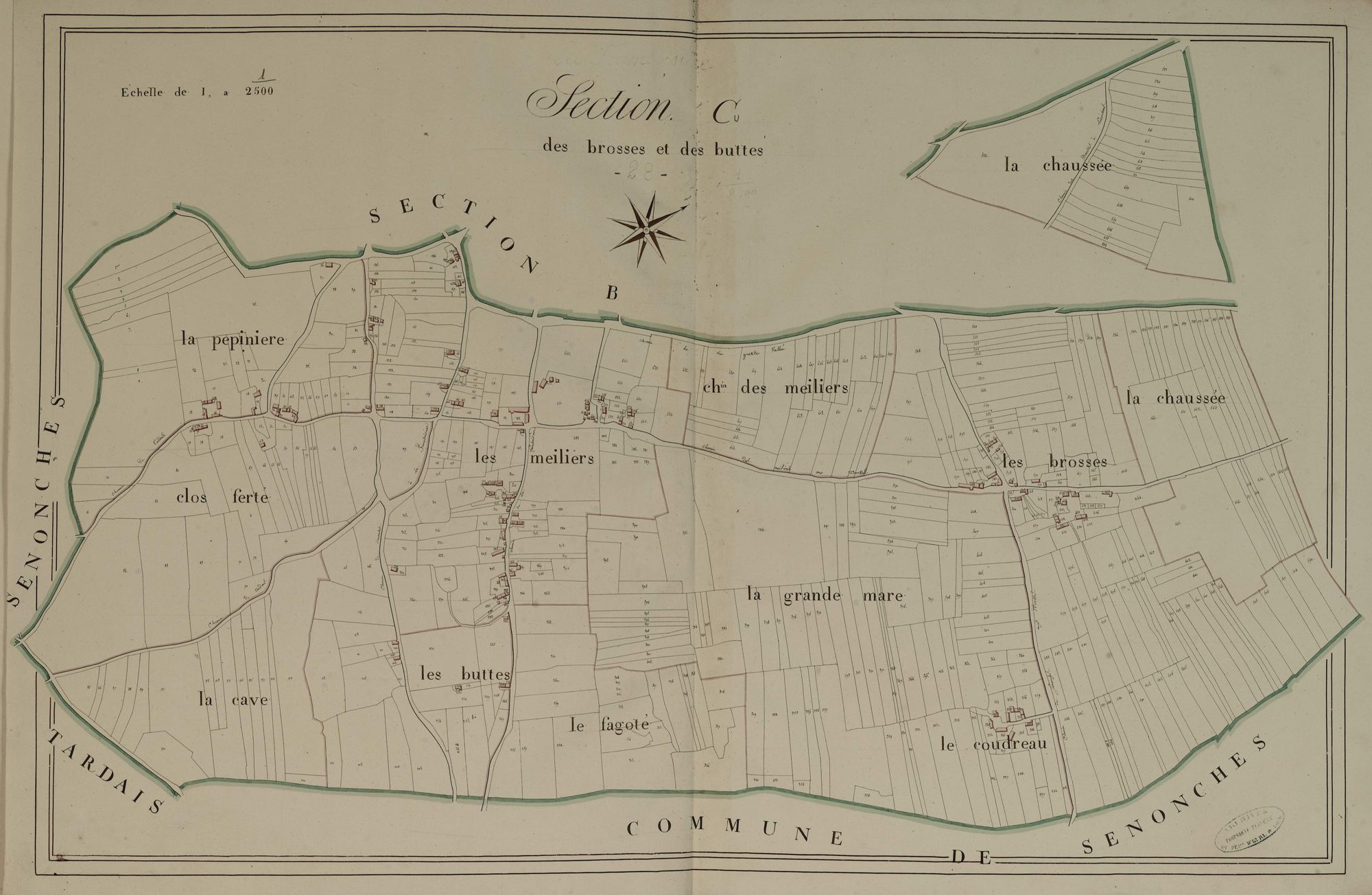 Section C, les Brosses et les Buttes, en une feuille.
