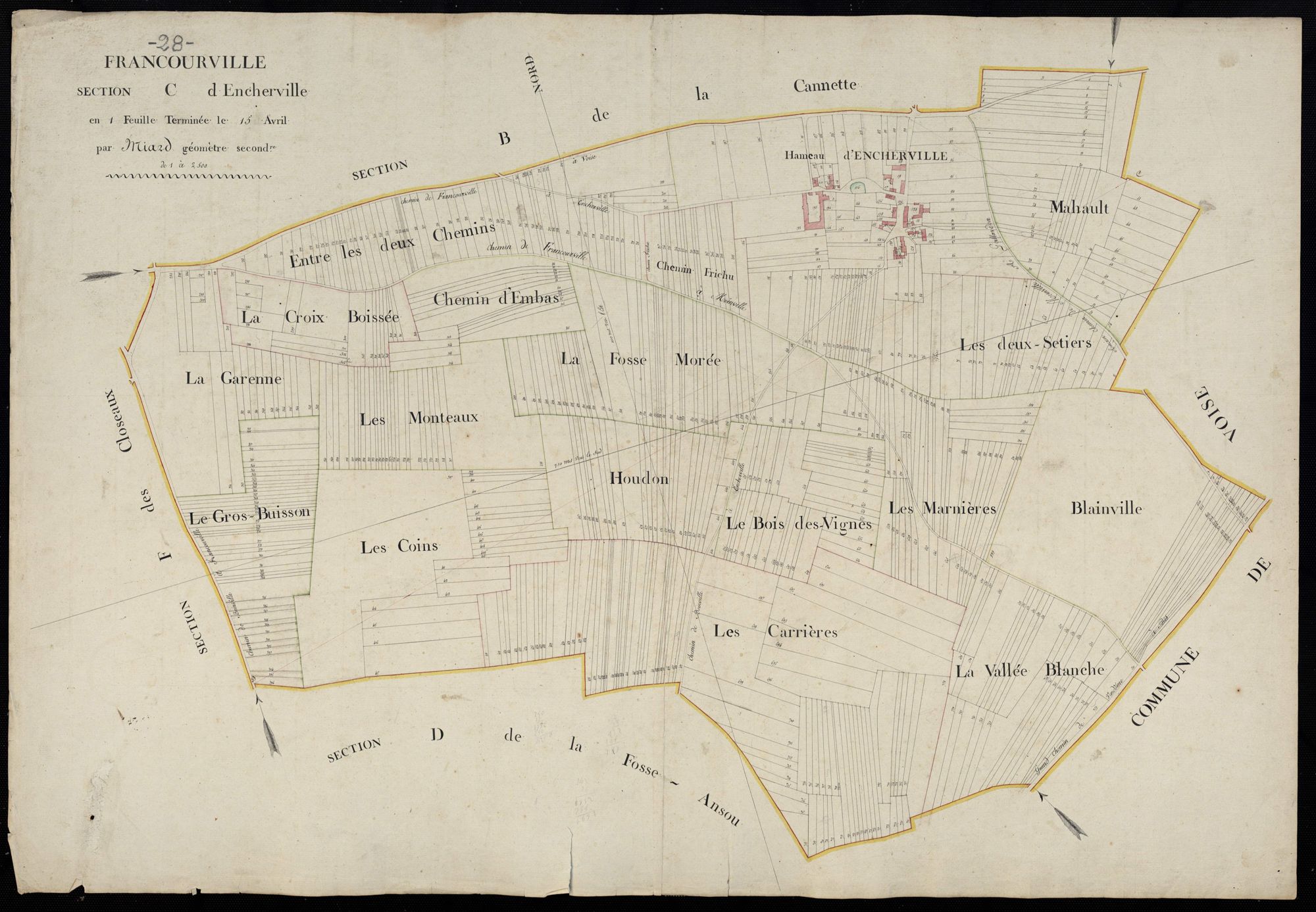 Section C, Enchèreville, en une feuille.