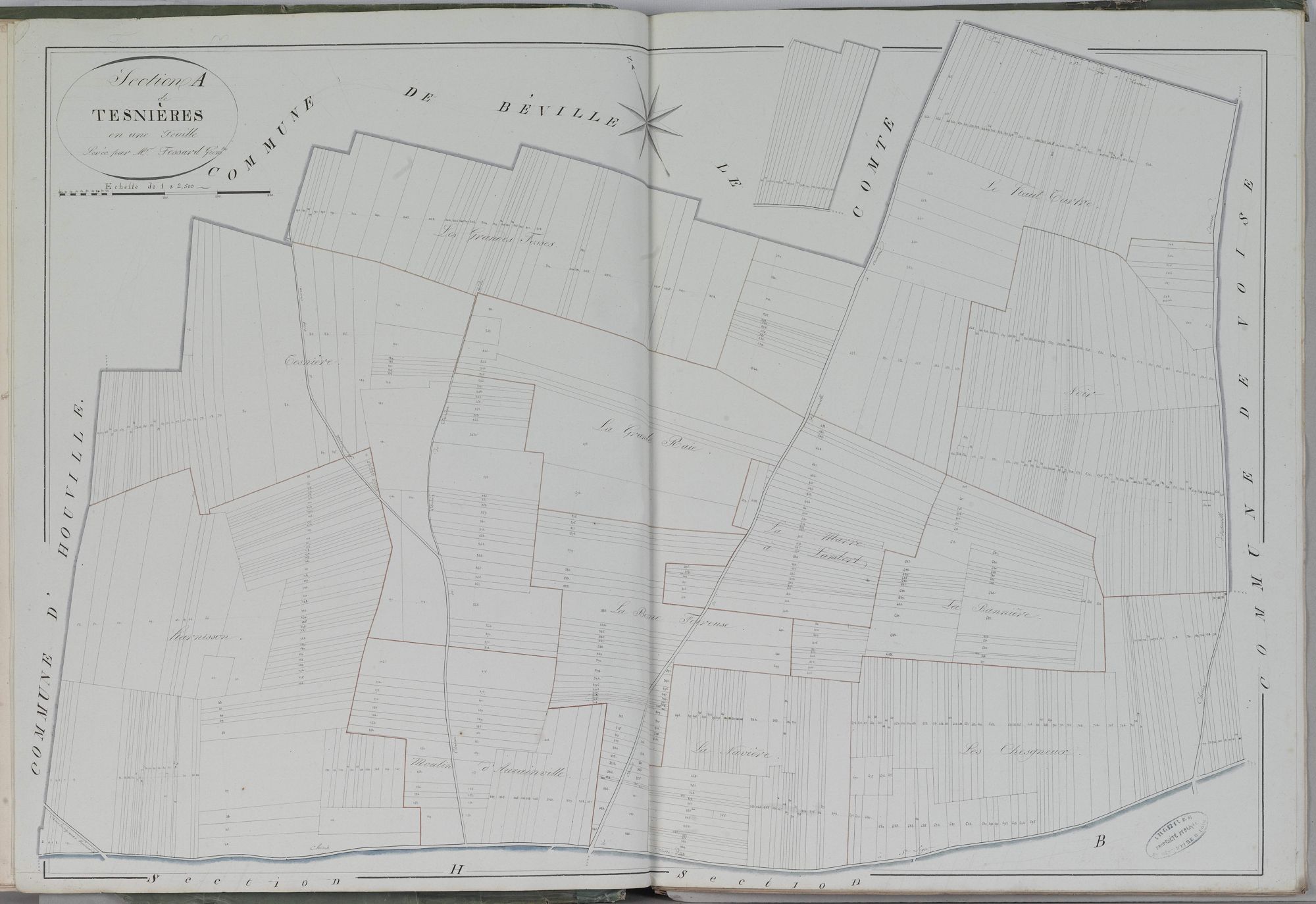 Section A, Tesnières, en une feuille.