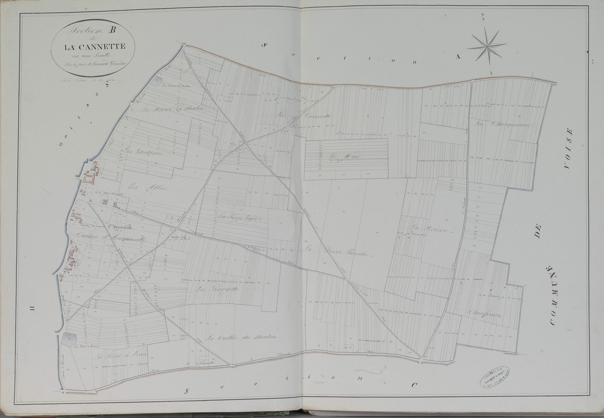 Section B, la Cannette, en une feuille.