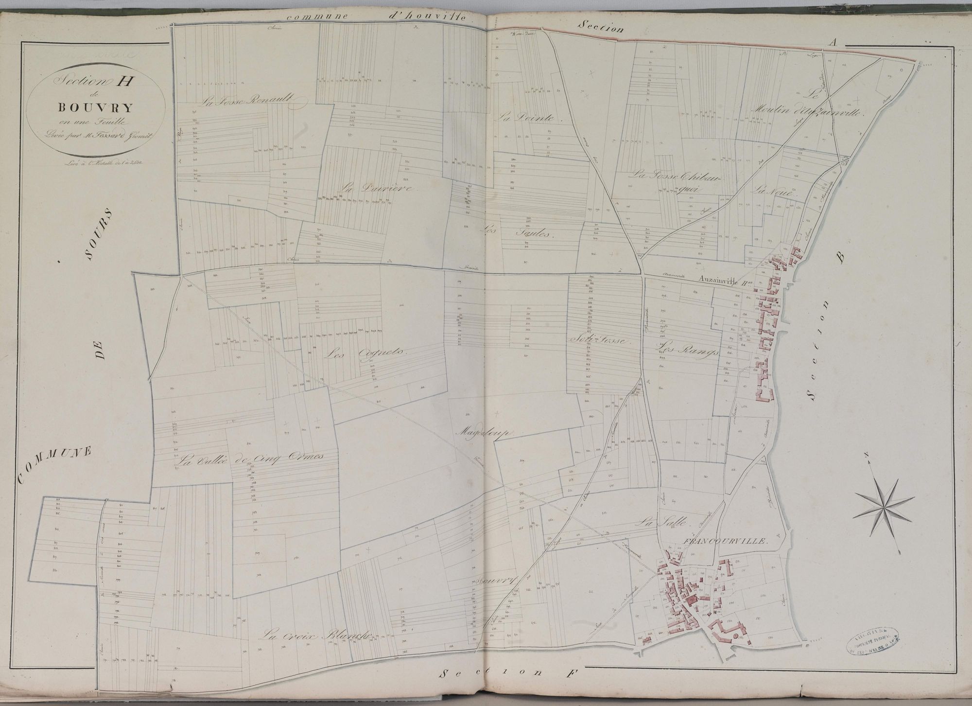 Section H, Bouvry, en une feuille.