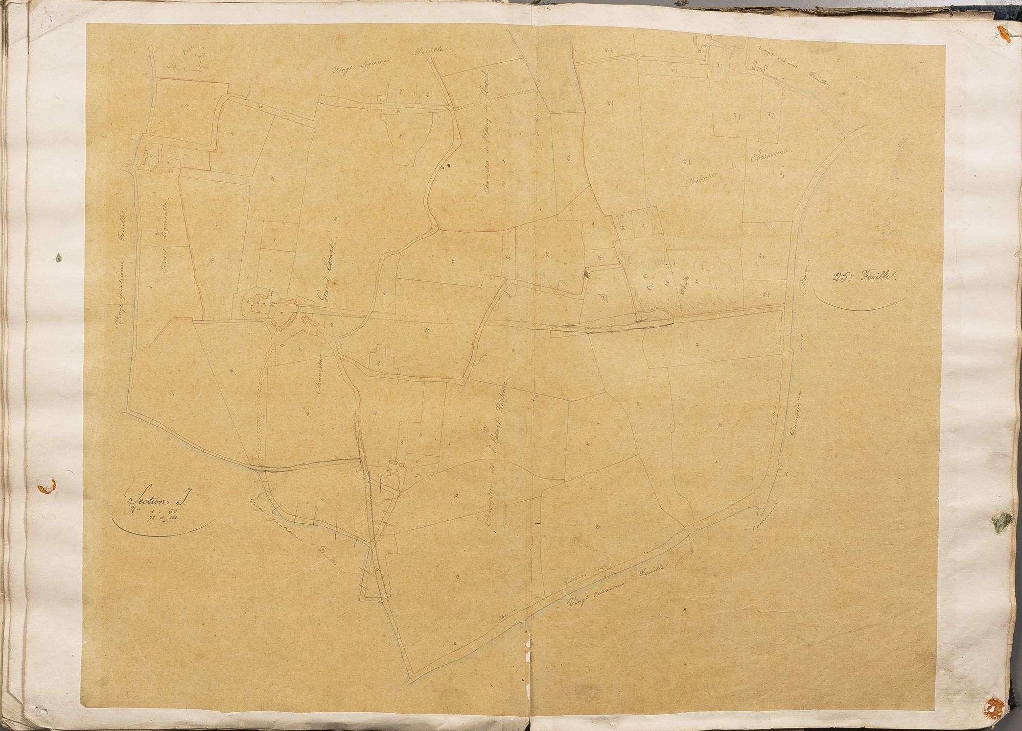 Section I, numéros 1 à 65, 78 et 121, 25ème feuille.