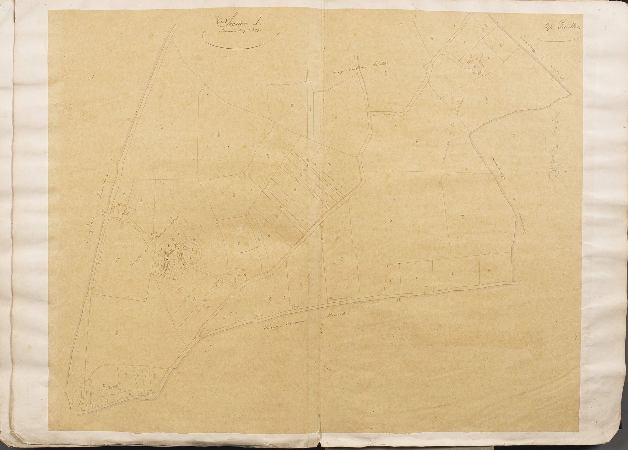 Section I, numéros 209 à 299, 27ème feuille.