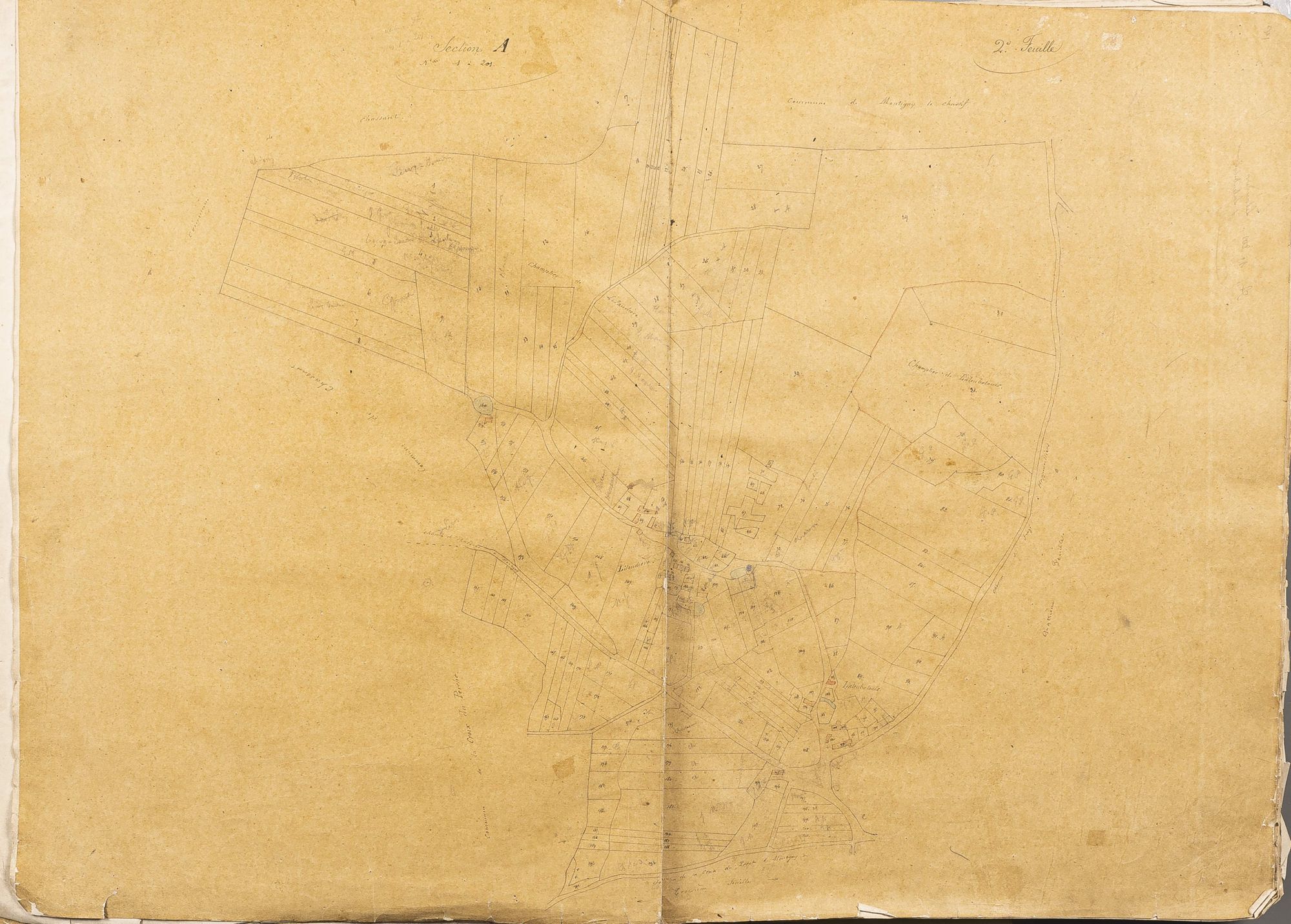 Section A, numéros 1 à 201, 2ème feuille.