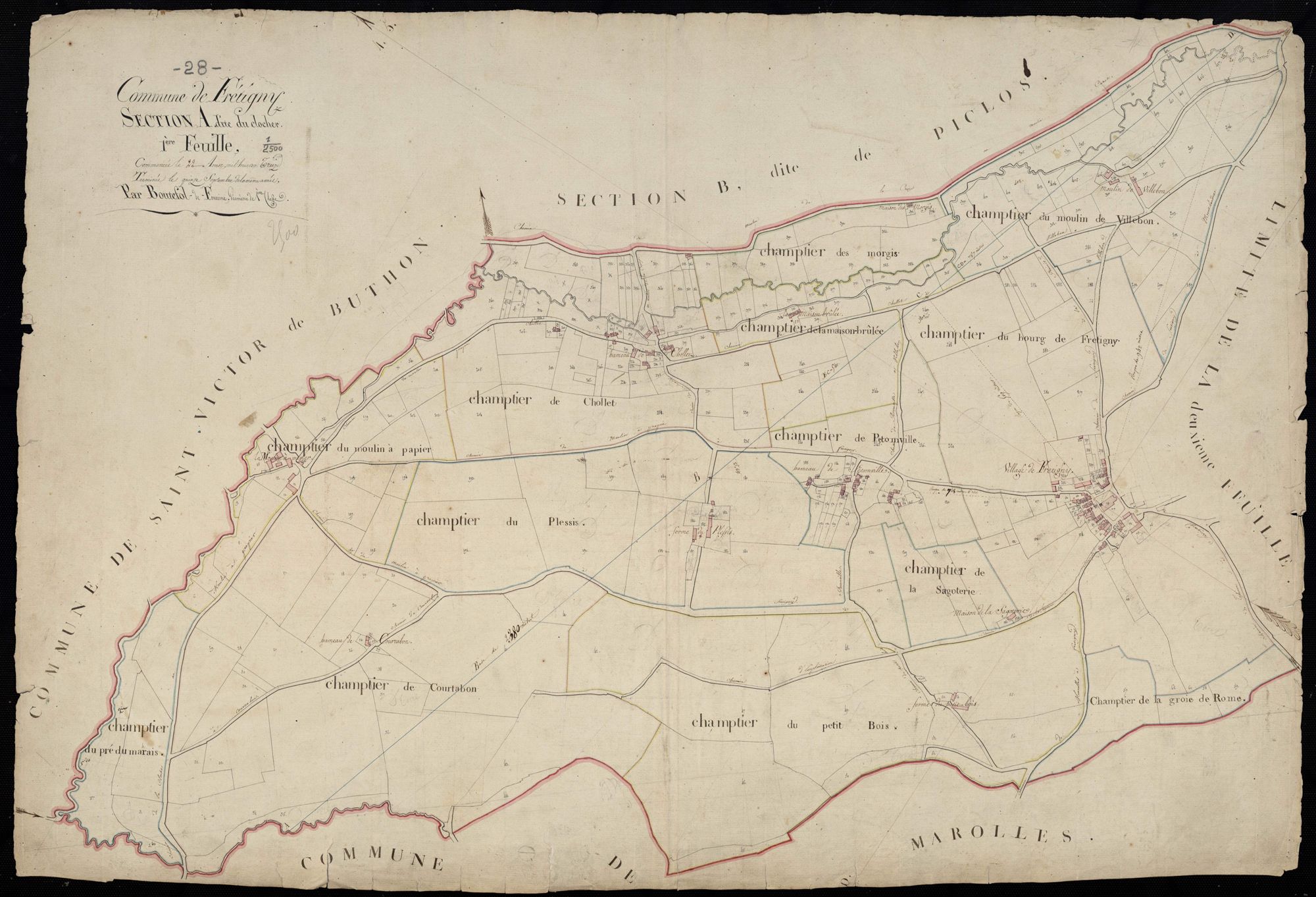 Section A, le Clocher, feuille 1.
