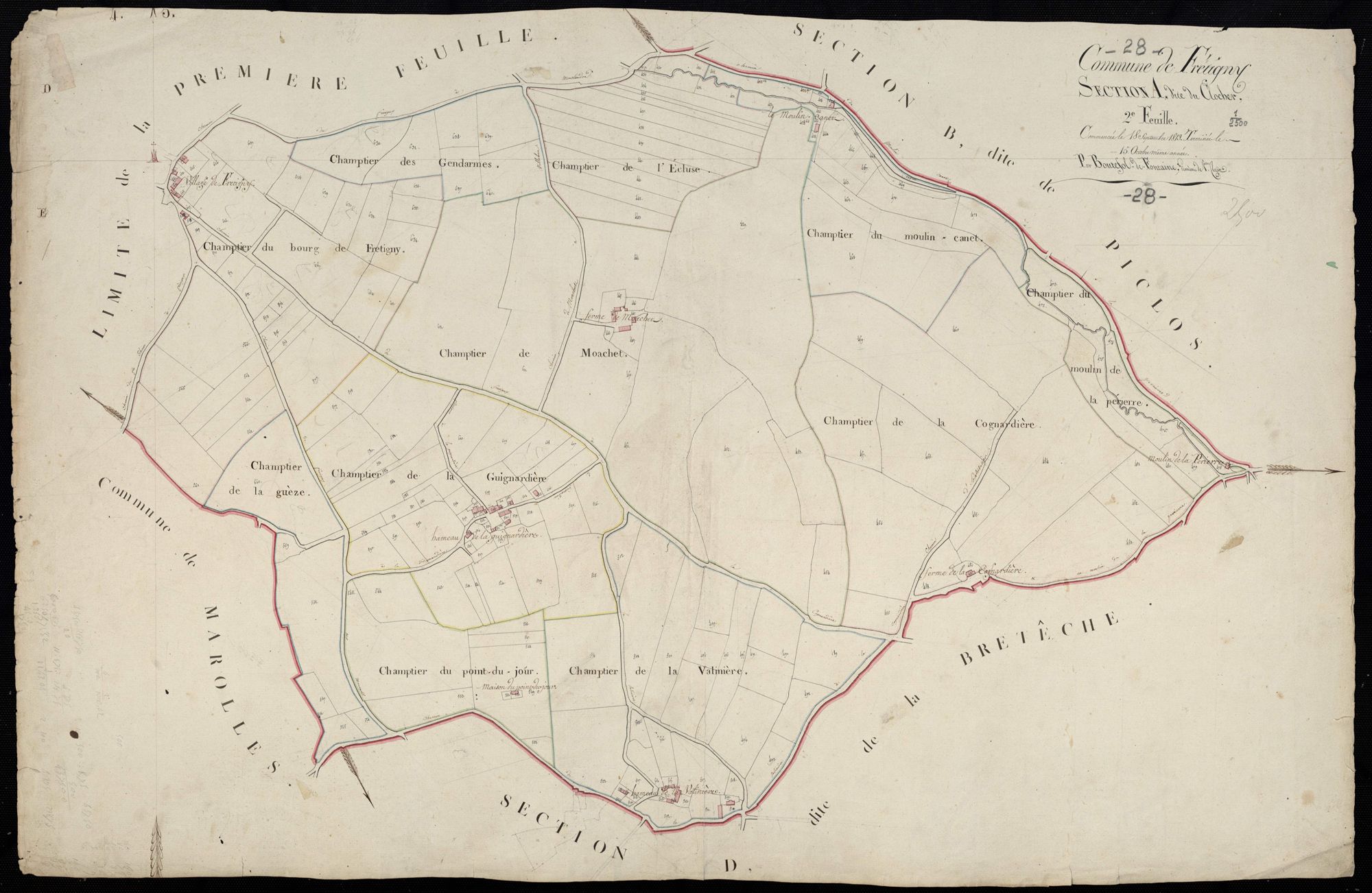 Section A, le Clocher, feuille 2.