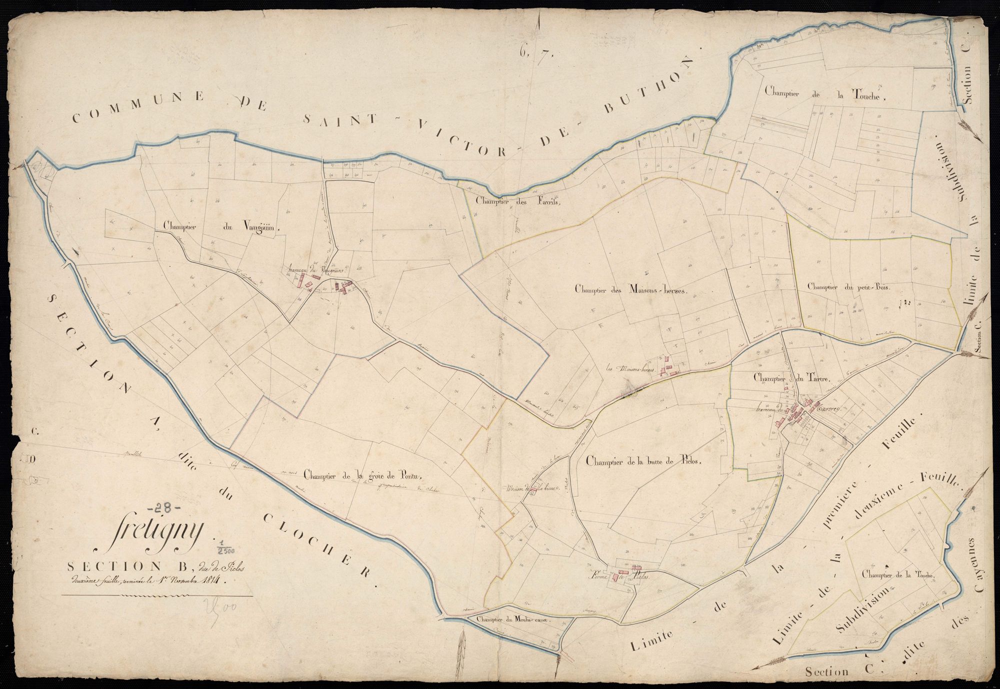 Section B, Piclos, feuille 2.