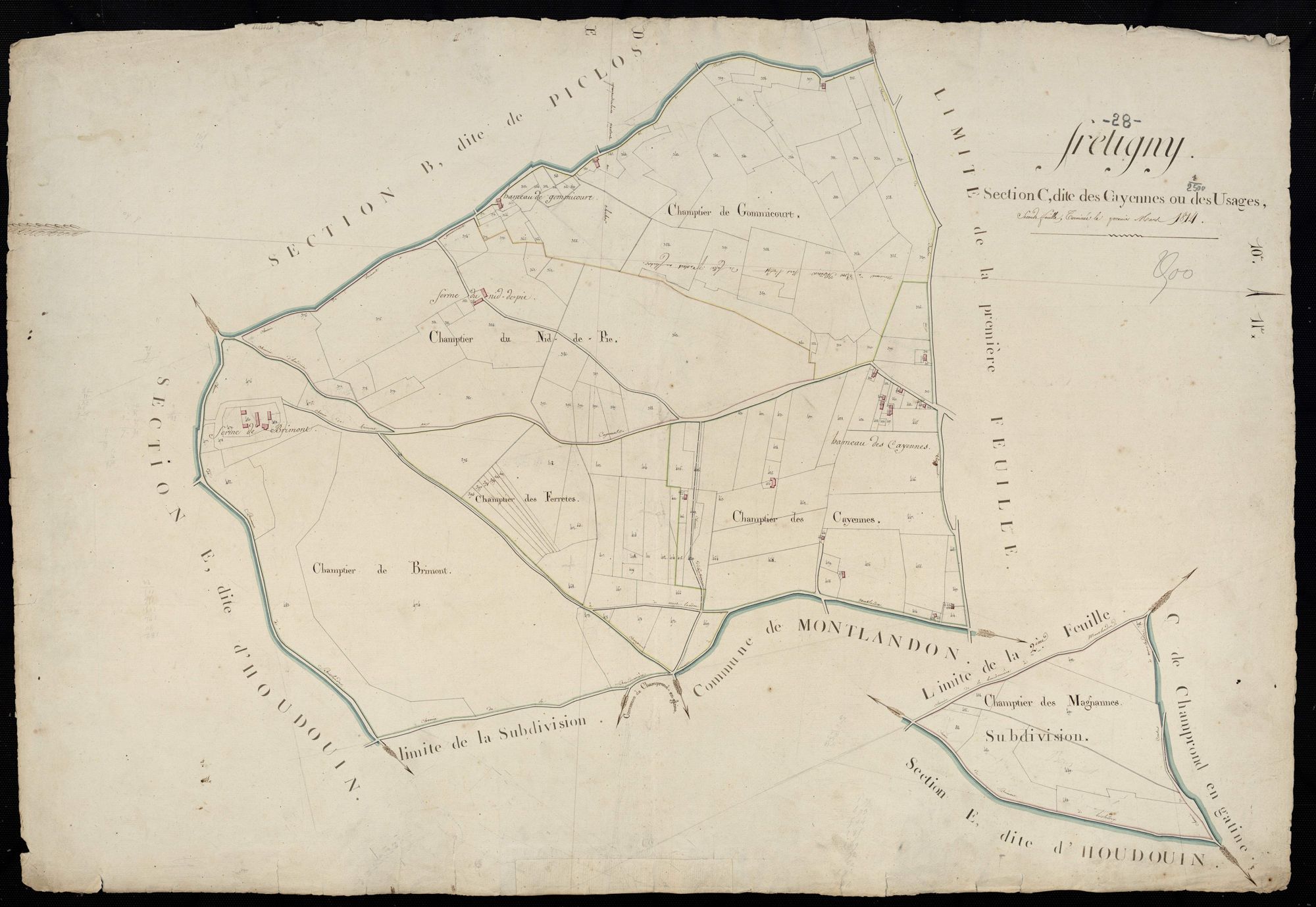 Section C, les Cayennes ou les Usages, feuille 2.
